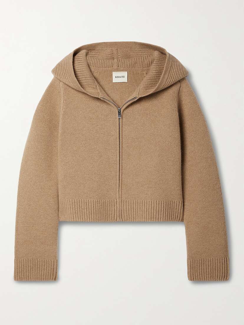 KHAITE Winston Hooded Cashmere-blend Cardigan