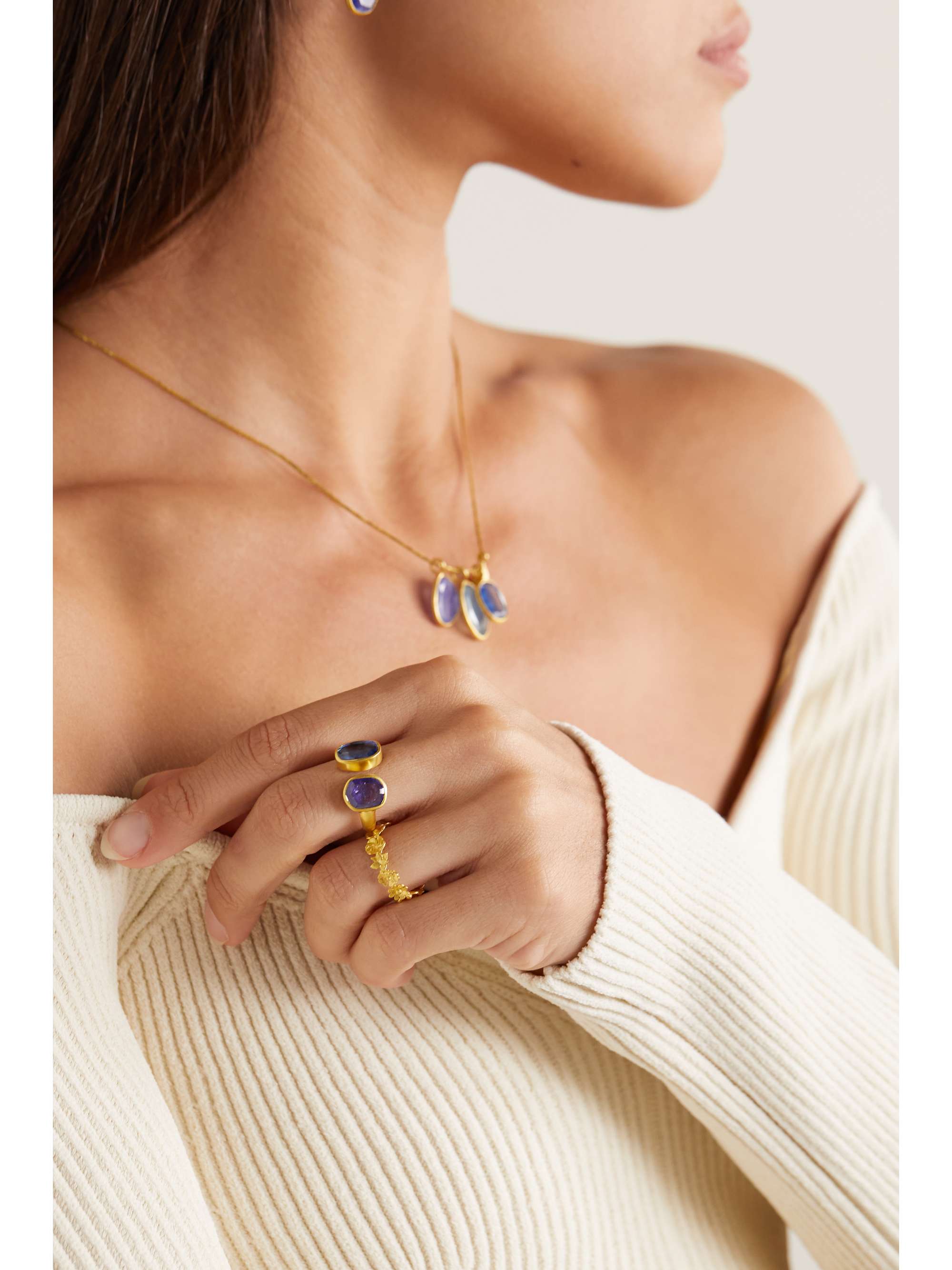 PIPPA SMALL Bague en or 18 carats (750/1000), Kyanite et tanzanite