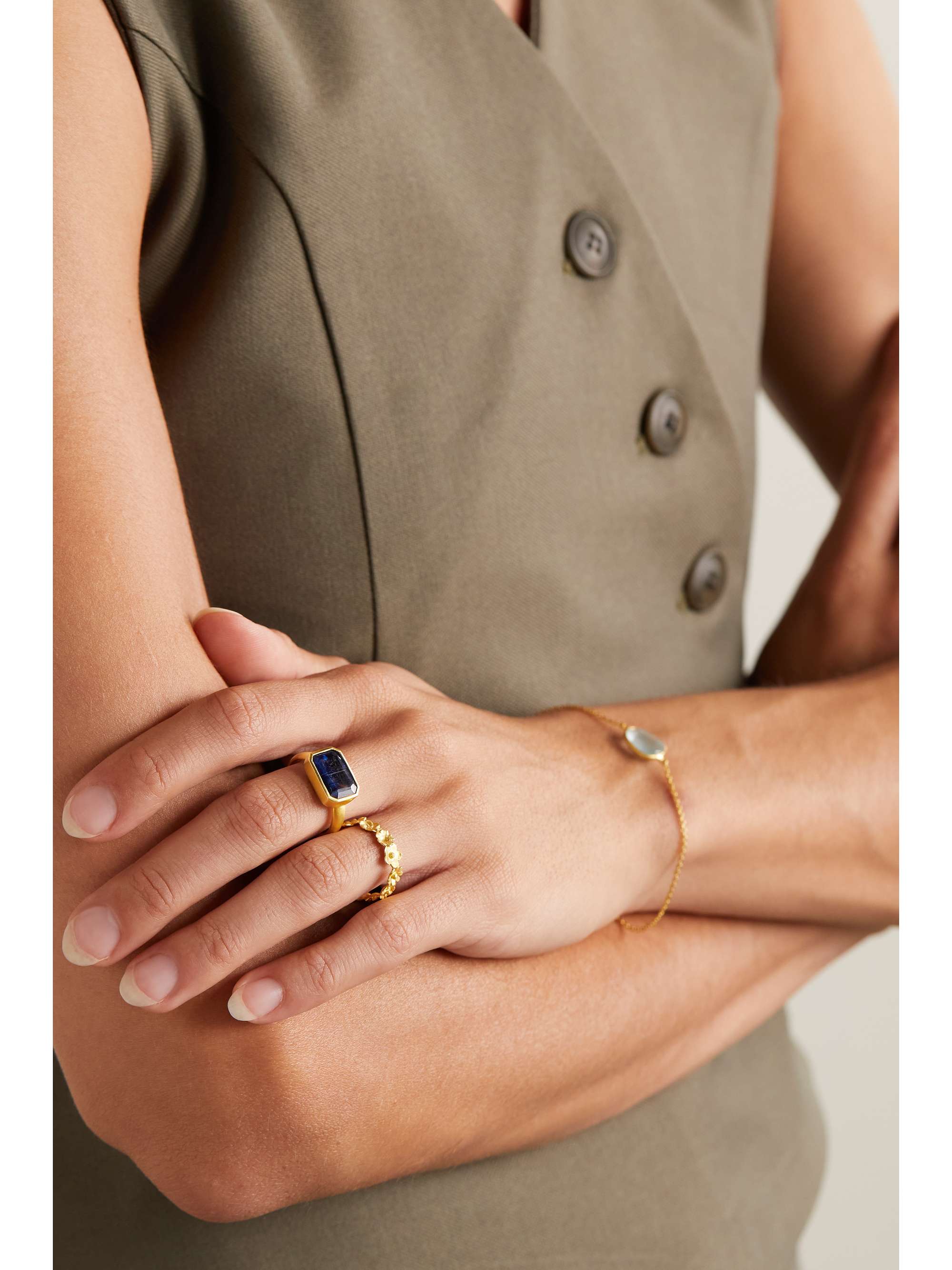 PIPPA SMALL 18-karat gold kyanite ring