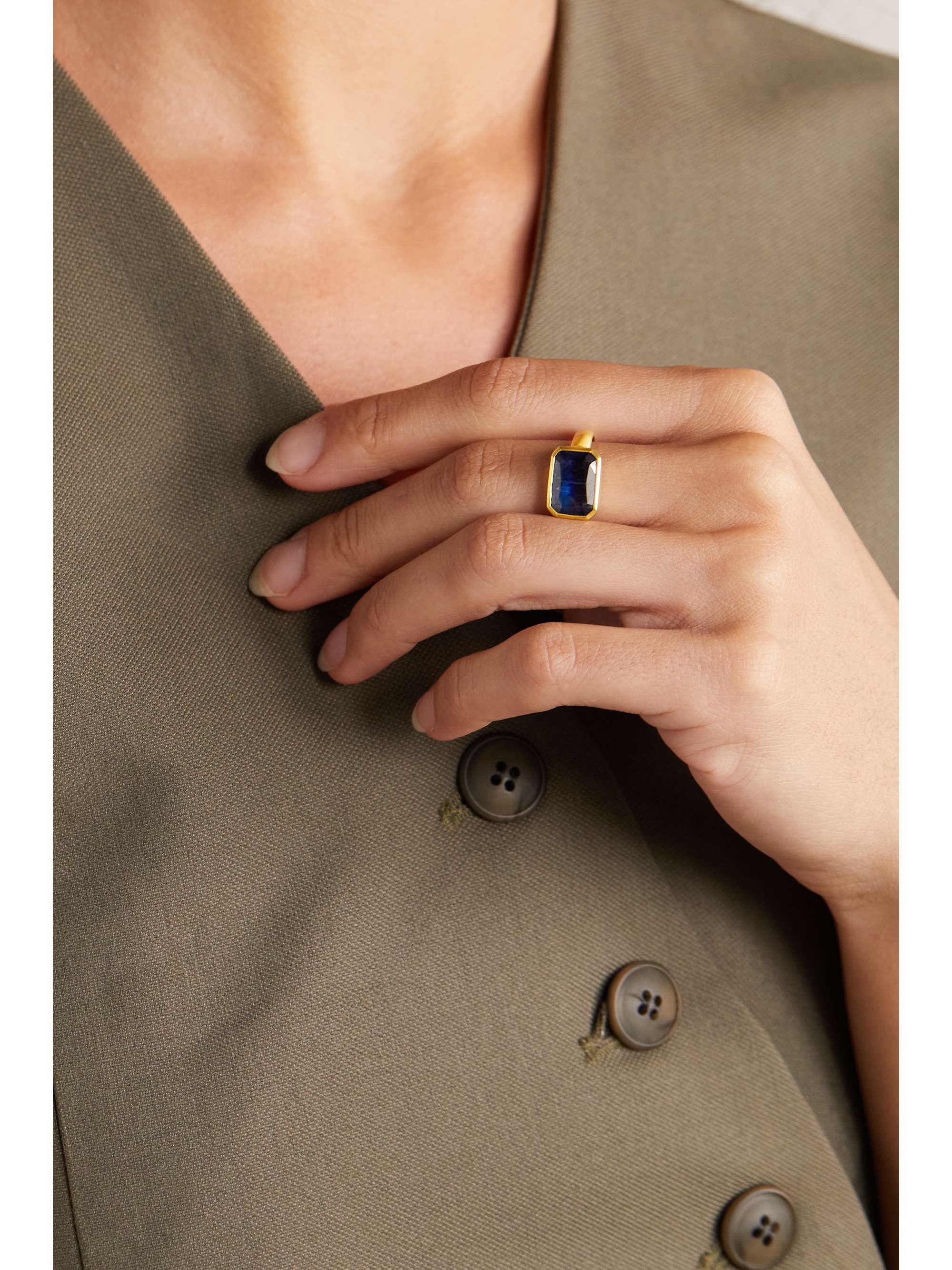 PIPPA SMALL 18-karat gold kyanite ring