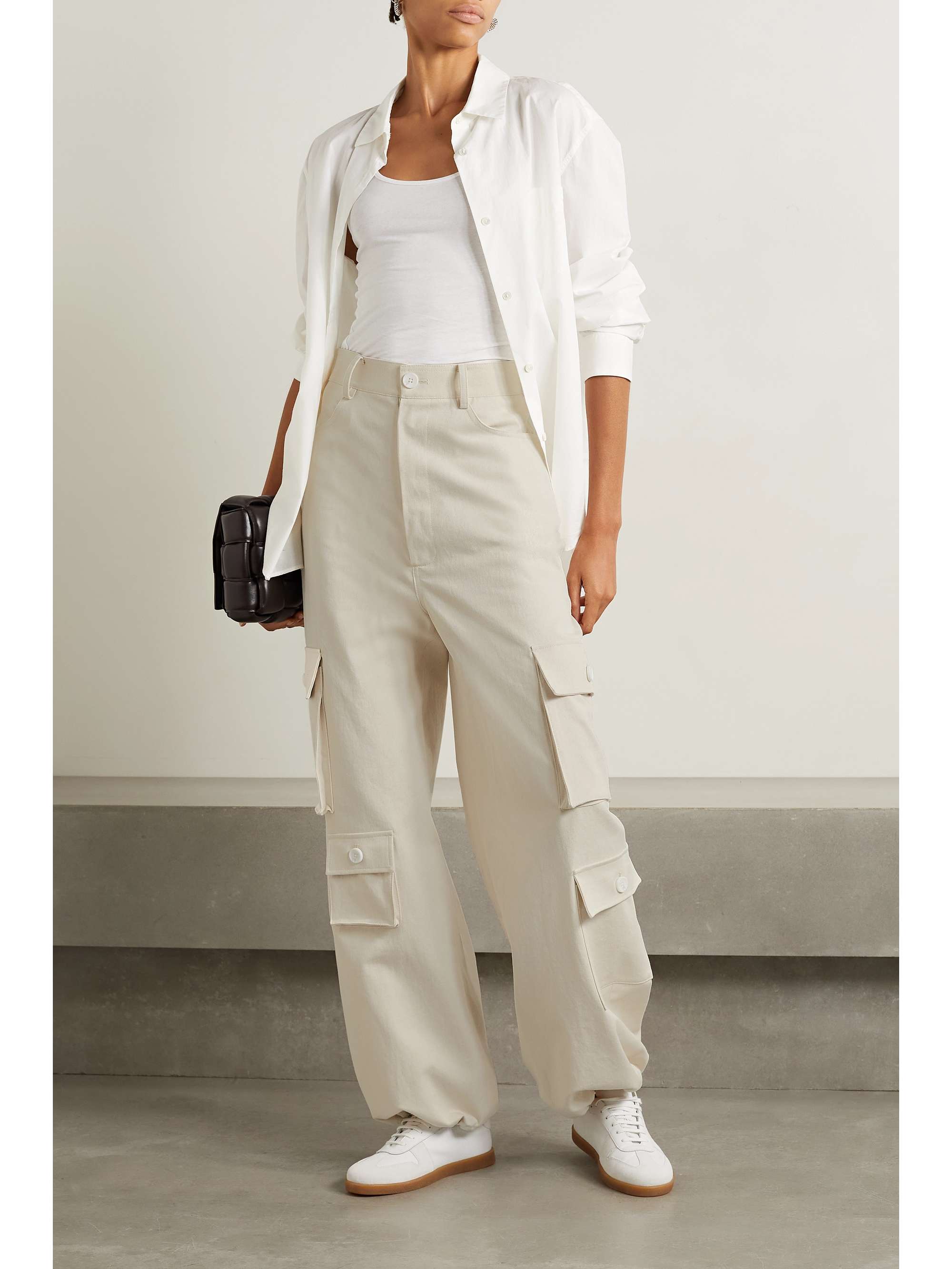 FRANKIE SHOP Hailey cotton-twill cargo pants