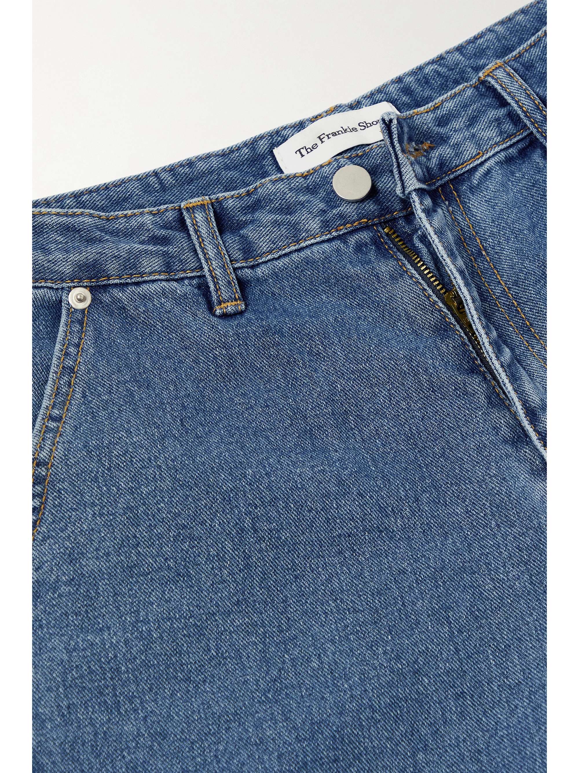 FRANKIE SHOP Kai cropped high-rise wide-leg jeans