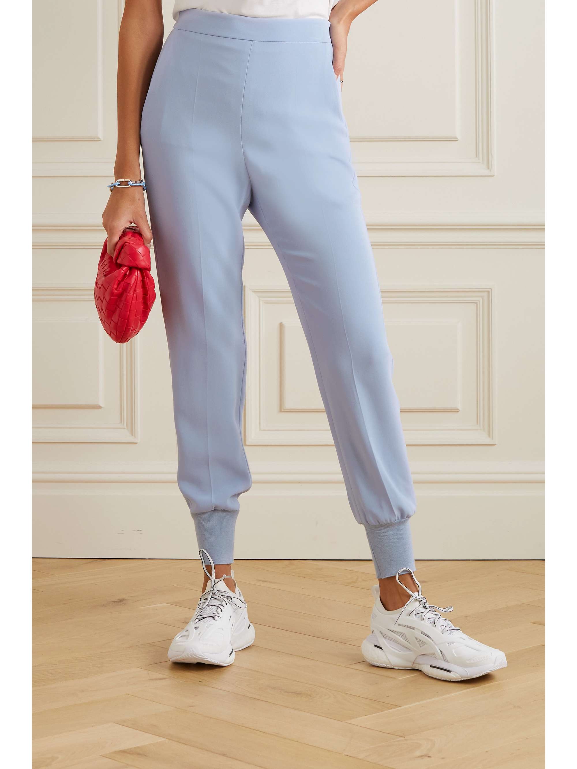 STELLA MCCARTNEY + NET SUSTAIN Julia stretch-cady track pants