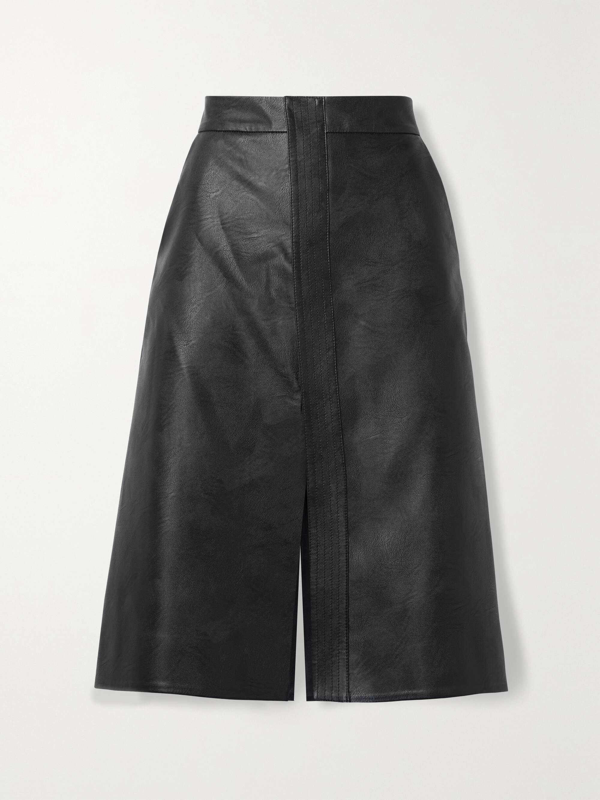 STELLA MCCARTNEY Lauren vegetarian leather midi skirt | NET-A-PORTER