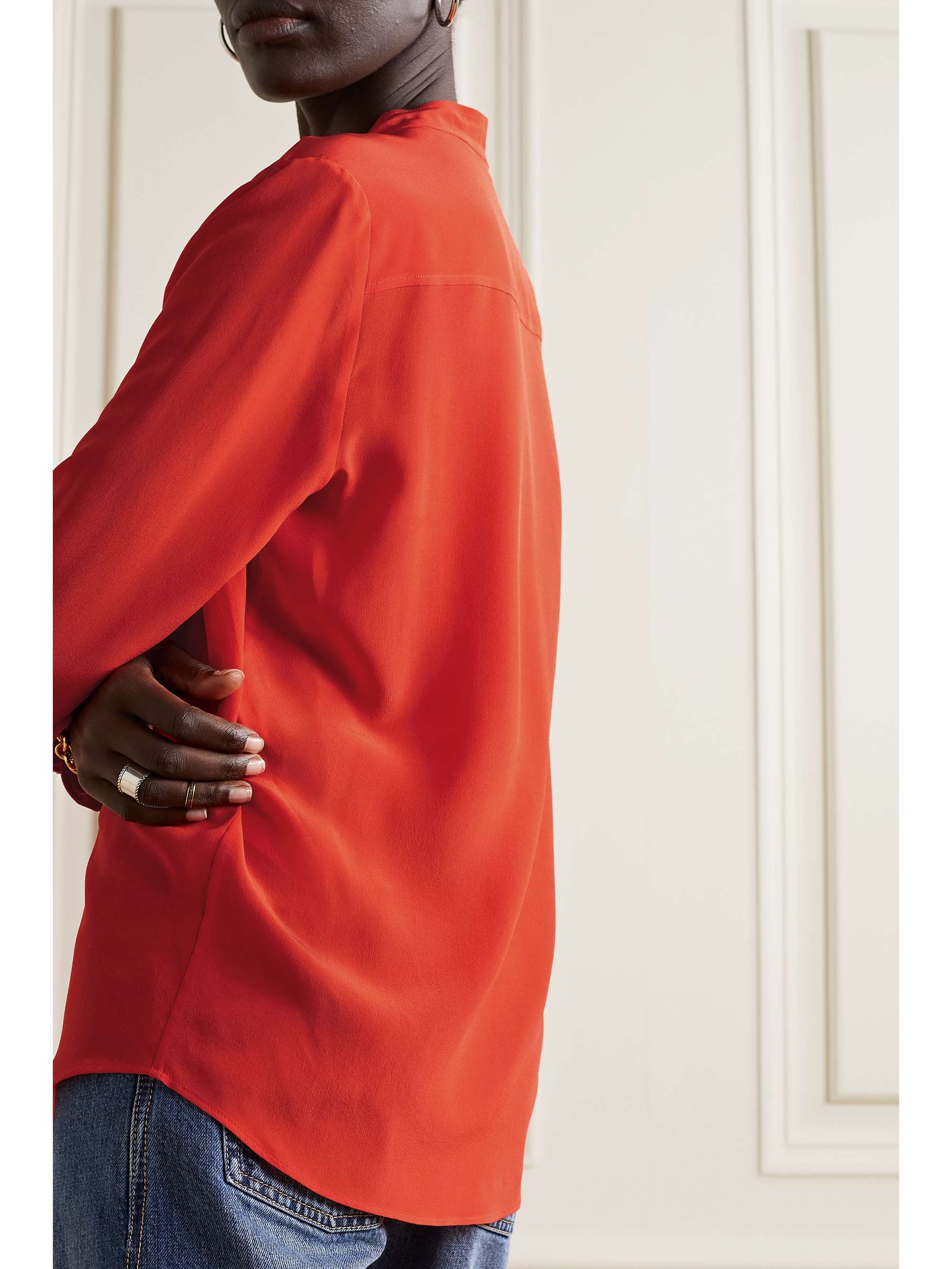 STELLA MCCARTNEY Eva silk crepe de chine blouse