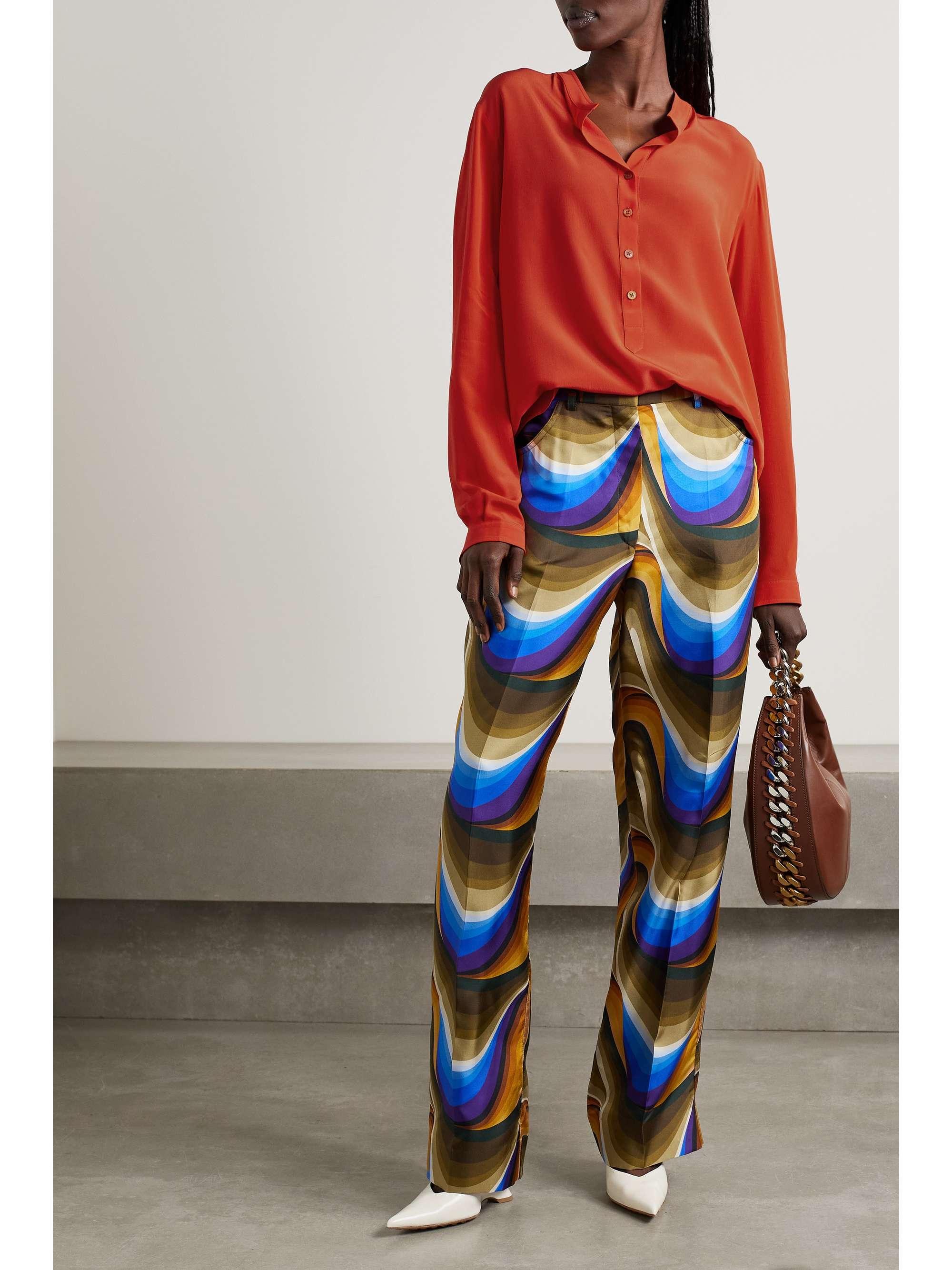 STELLA MCCARTNEY Eva silk crepe de chine blouse