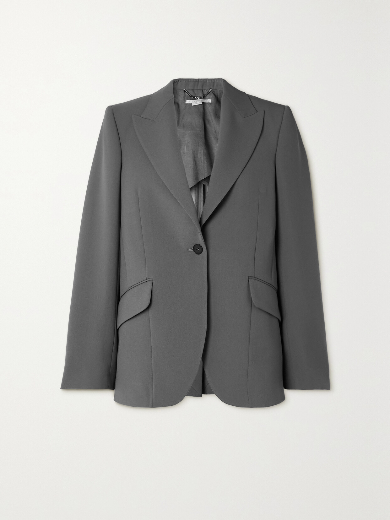 Stella Mccartney Twill Blazer In Gray