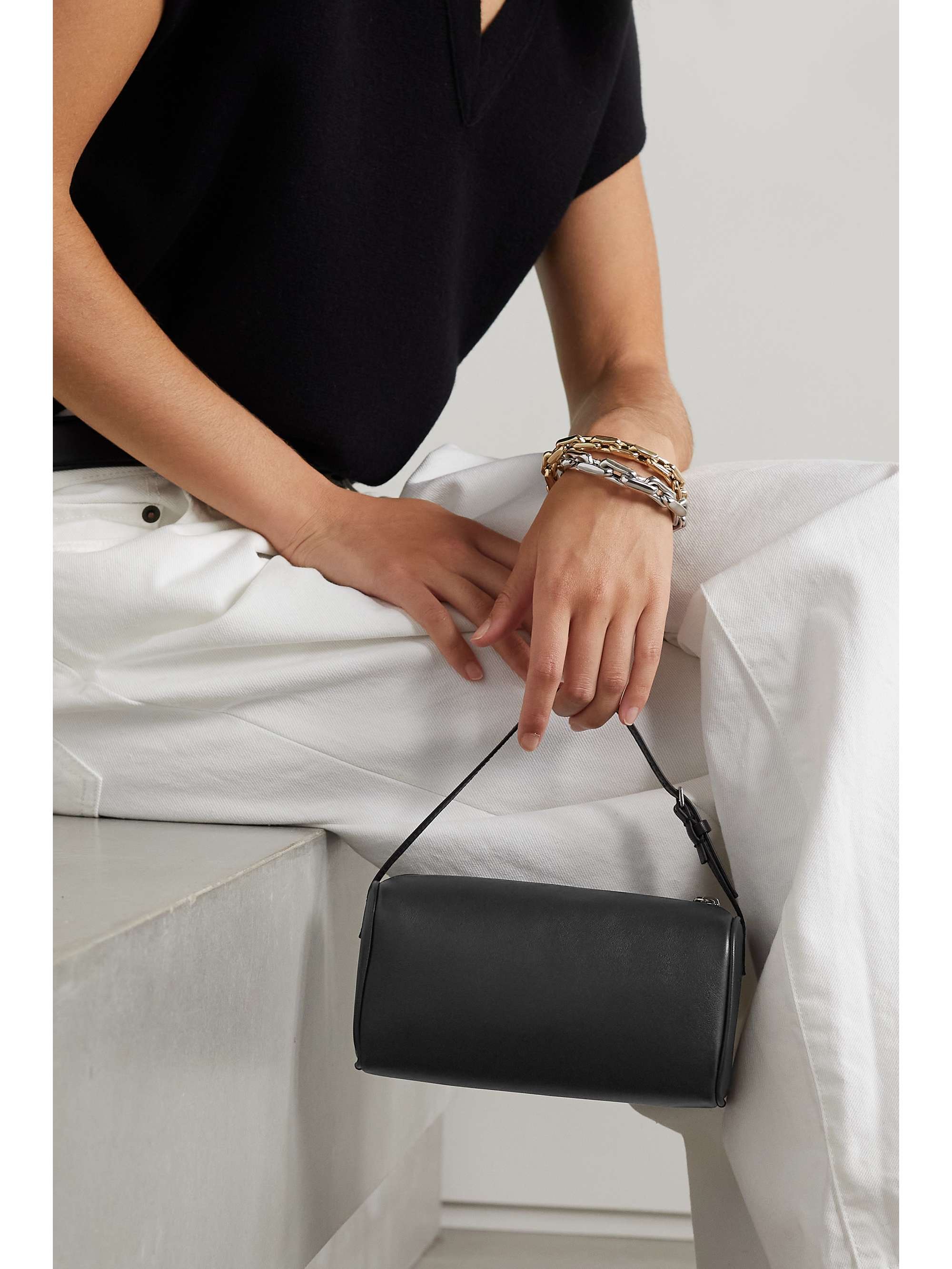 THE ROW 90s small textured-leather tote
