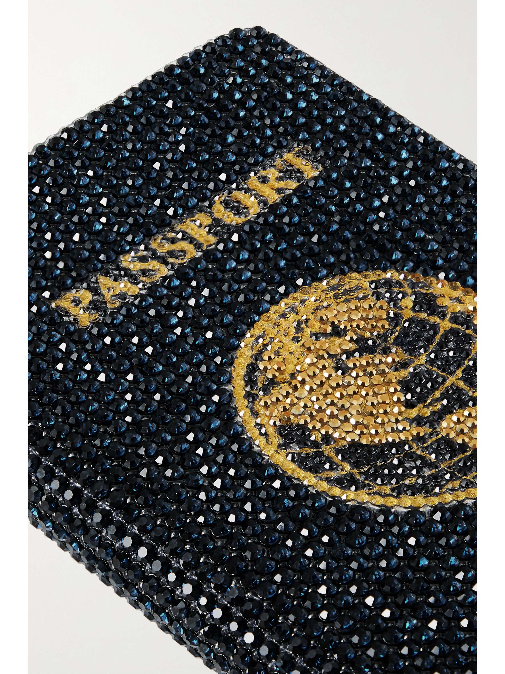 JUDITH LEIBER COUTURE Crystal-embellished leather passport holder