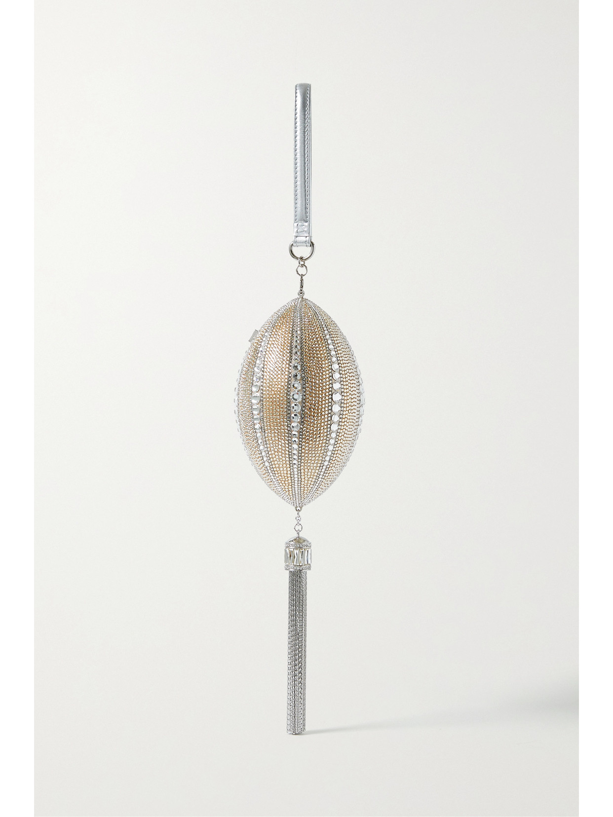 Judith Leiber Couture - Oval Drop Crystal-embellished Silver-tone Clutch - Gold