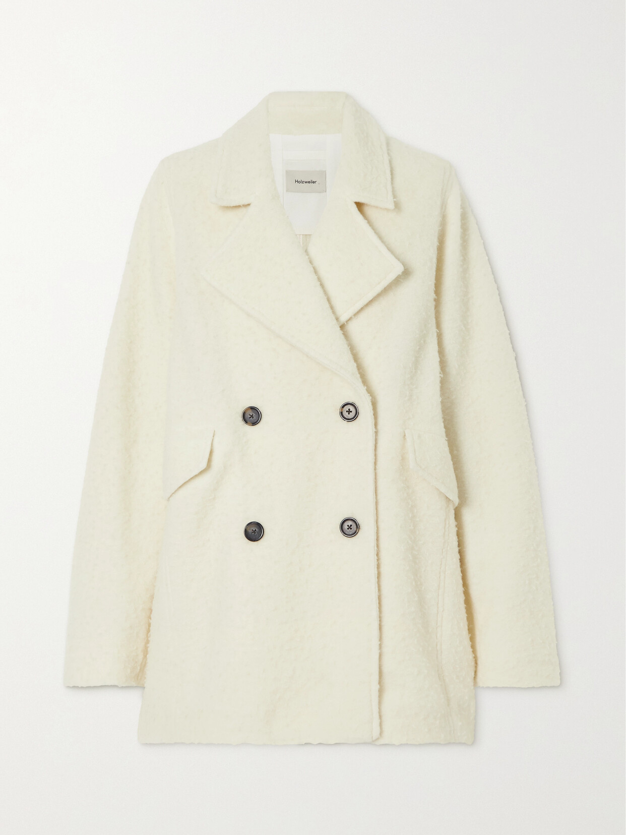 Holzweiler - Fozia Oversized Double-breasted Fleece Coat - Ecru