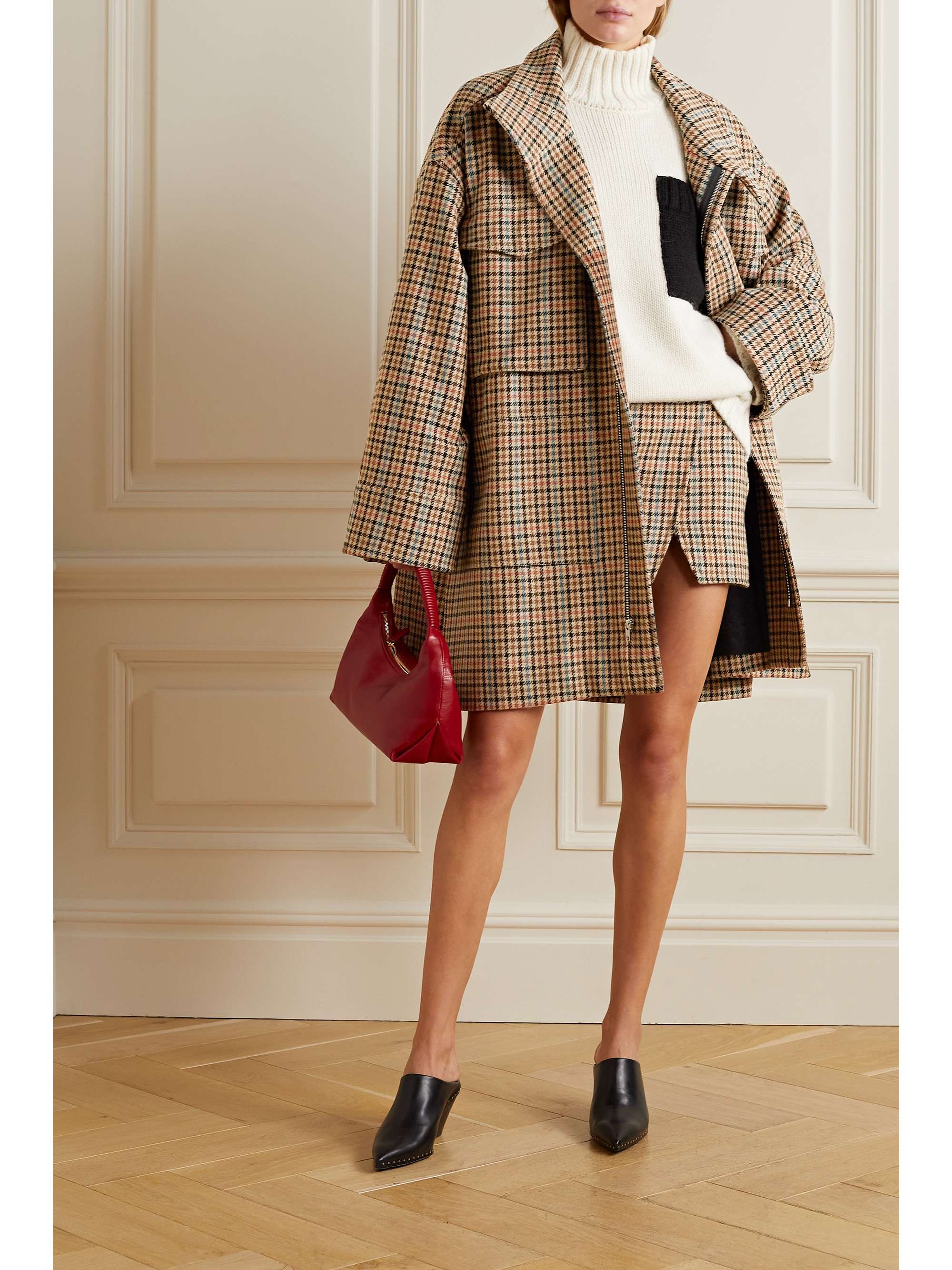 houndstooth coat wool