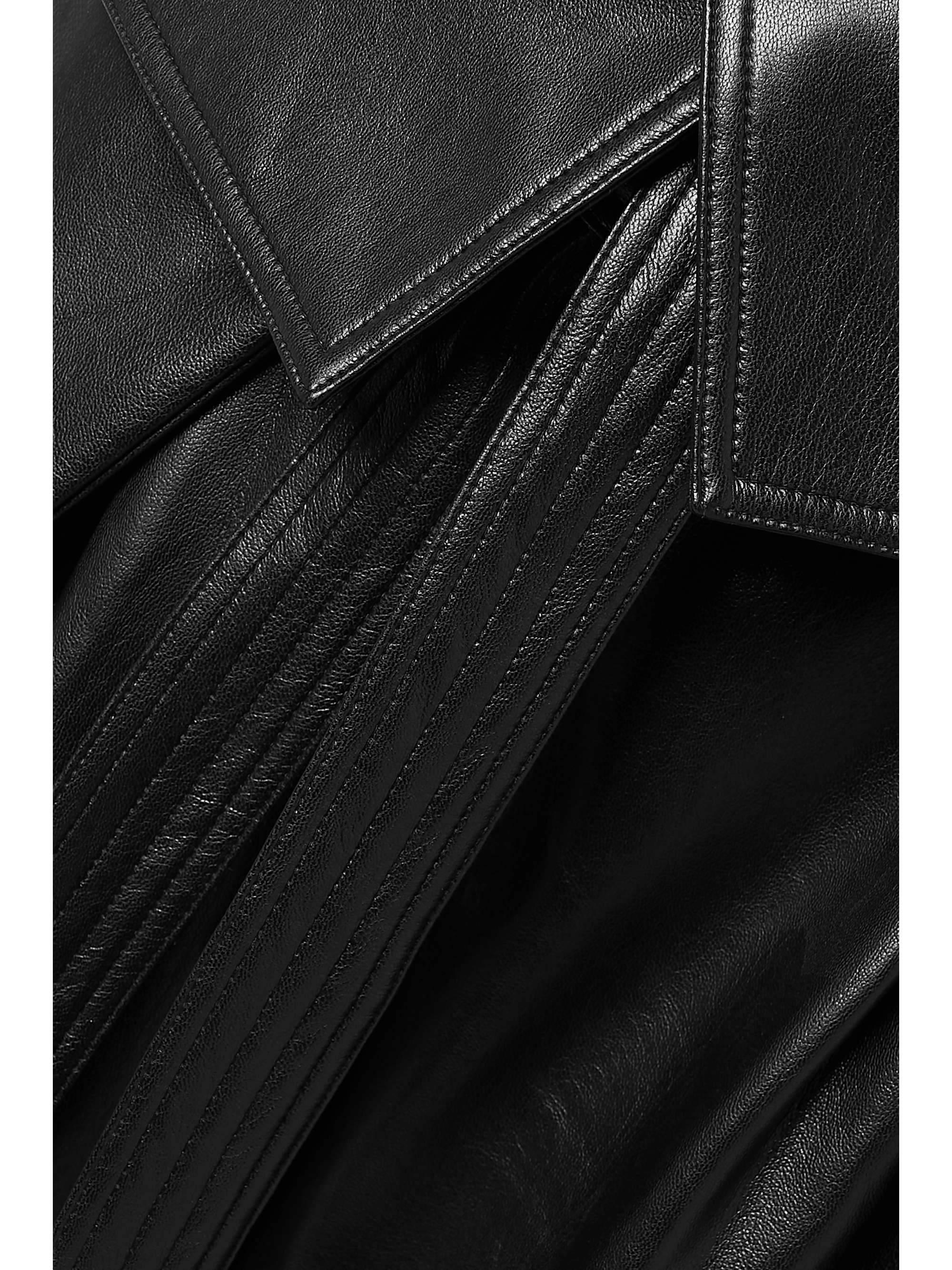 A.L.C. Emilio tie-detailed layered faux leather wide-leg pants
