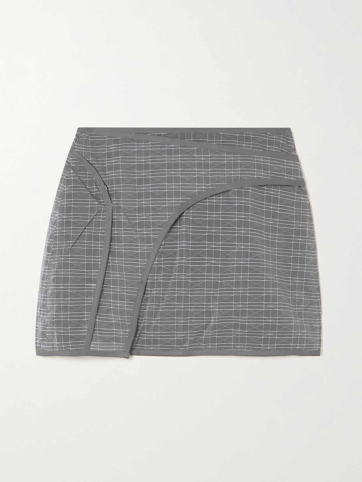 Mcq Alexander Mcqueen - Long Now Matelassé Checked Shell Mini Wrap Skirt