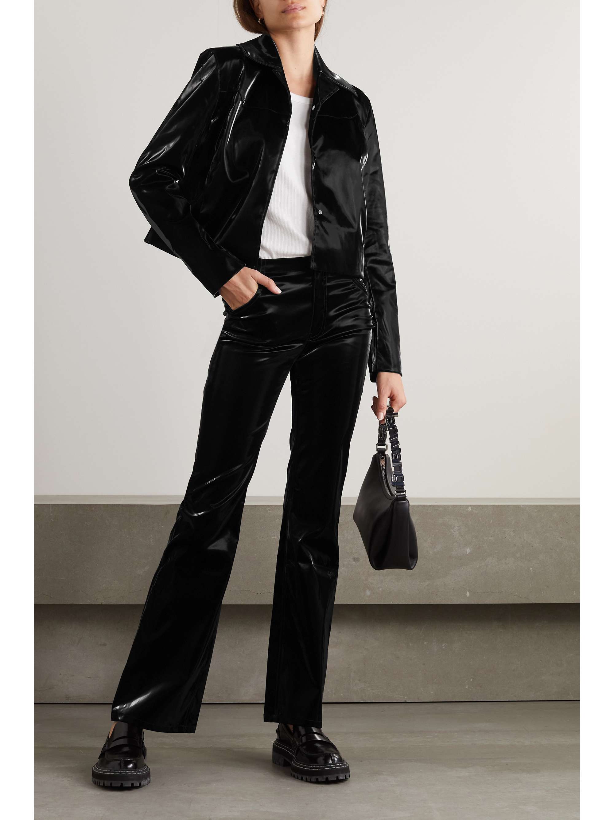 MCQ ALEXANDER MCQUEEN Vinyl flared pants
