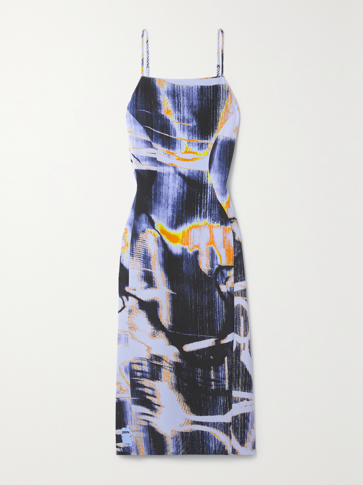 MCQ - Printed Silk Midi Dress - Blue 22 Awaiting product image