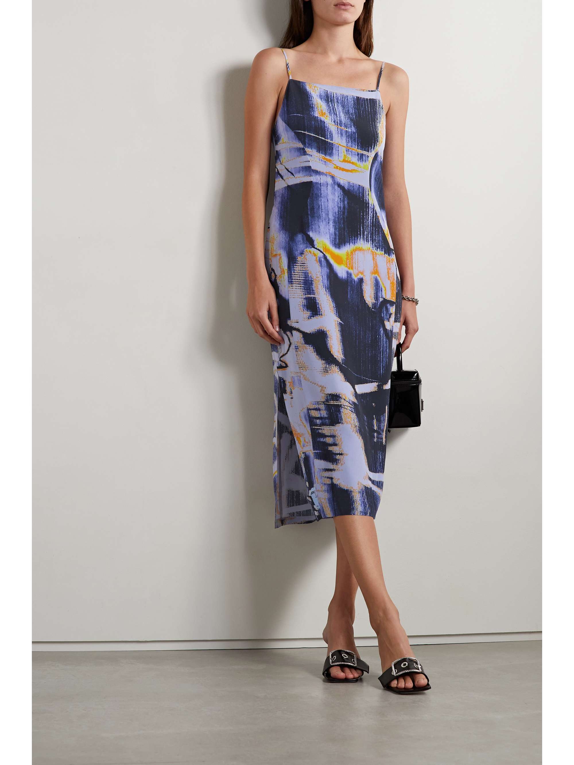MCQ ALEXANDER MCQUEEN Printed silk midi dress