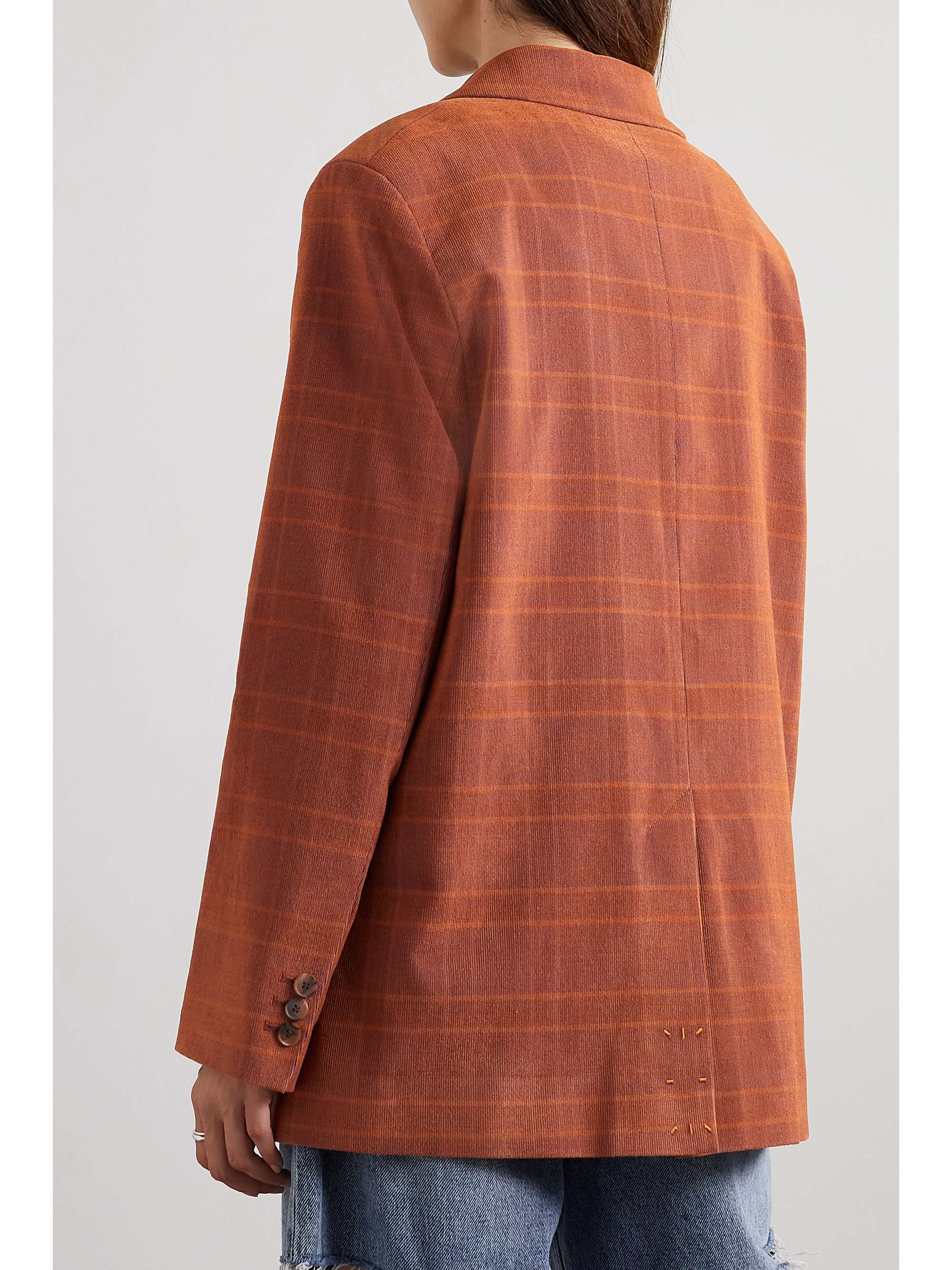 MCQ ALEXANDER MCQUEEN Biosis double-breasted checked corduroy blazer