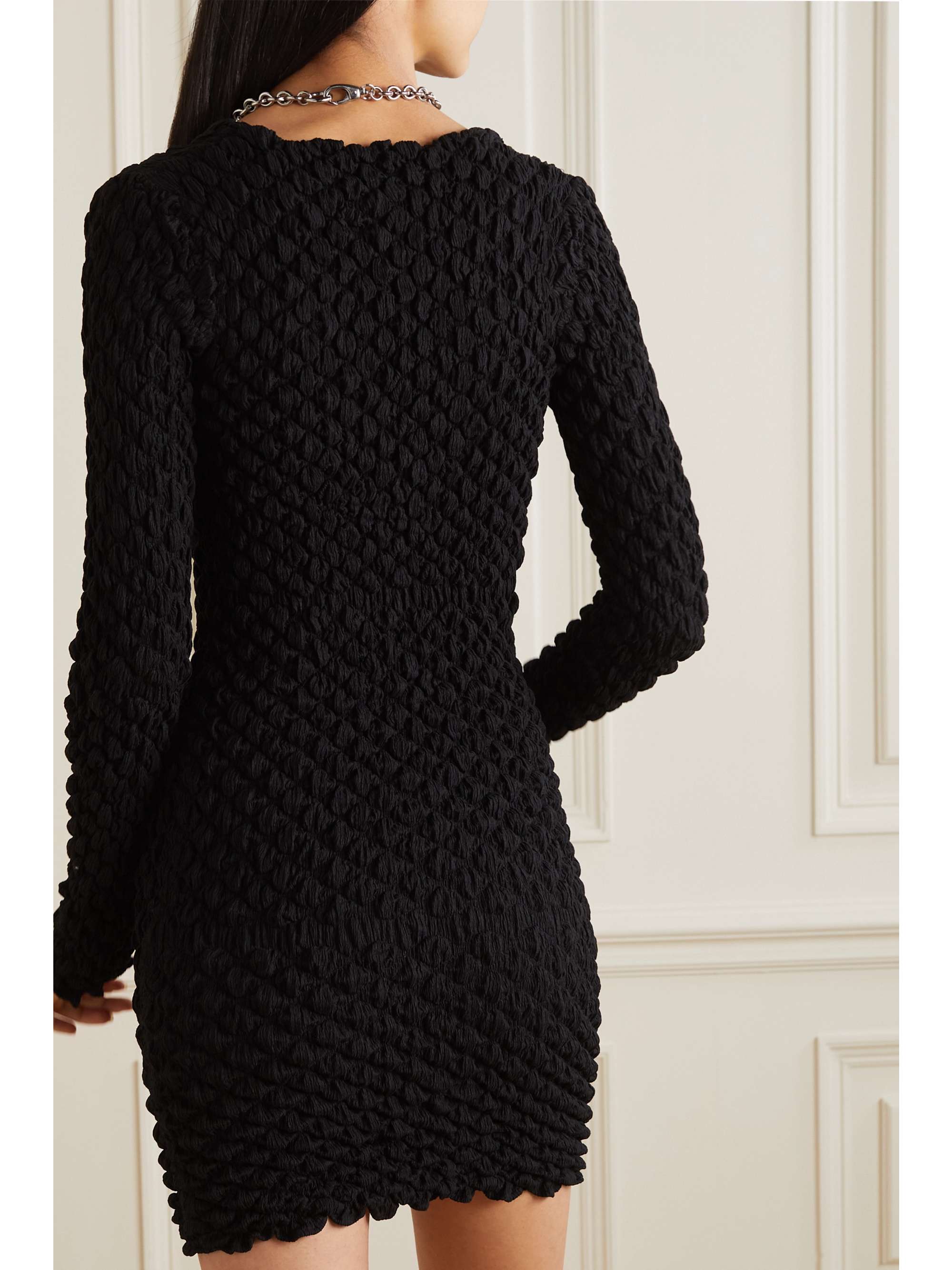 MCQ ALEXANDER MCQUEEN Long Now popcorn stretch-jersey mini dress