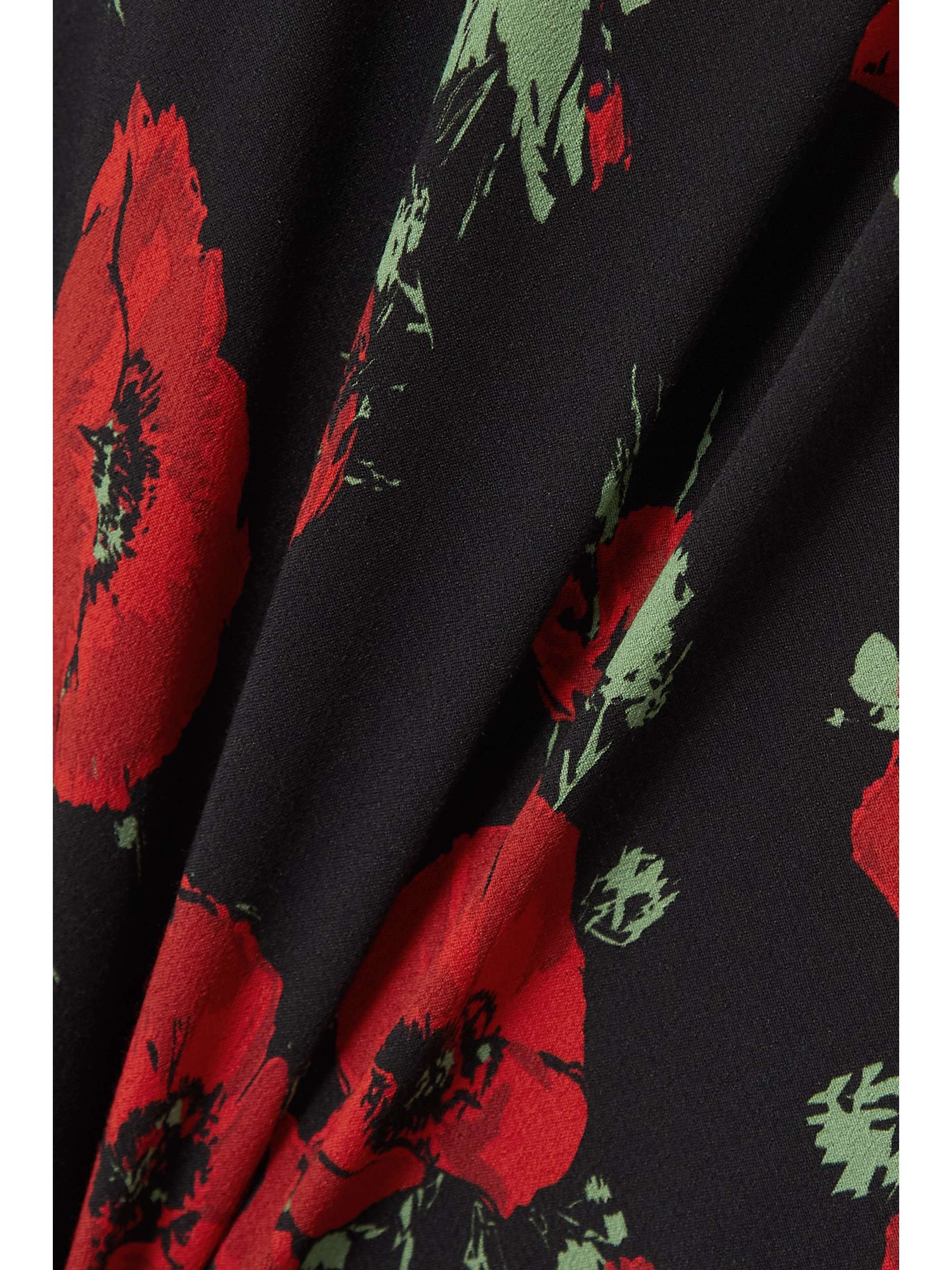 RIXO Juliette ruffled printed crepe midi dress