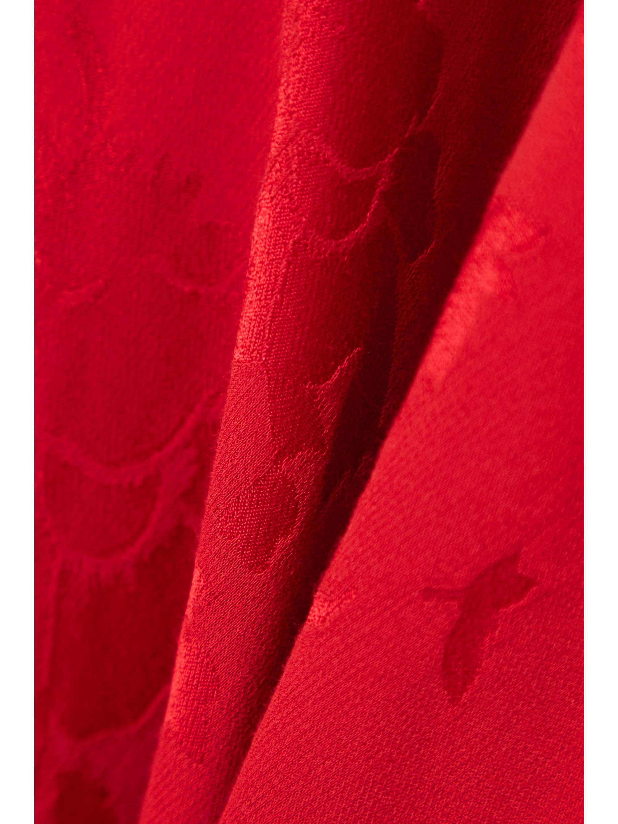 RIXO Zadie satin-jacquard midi dress