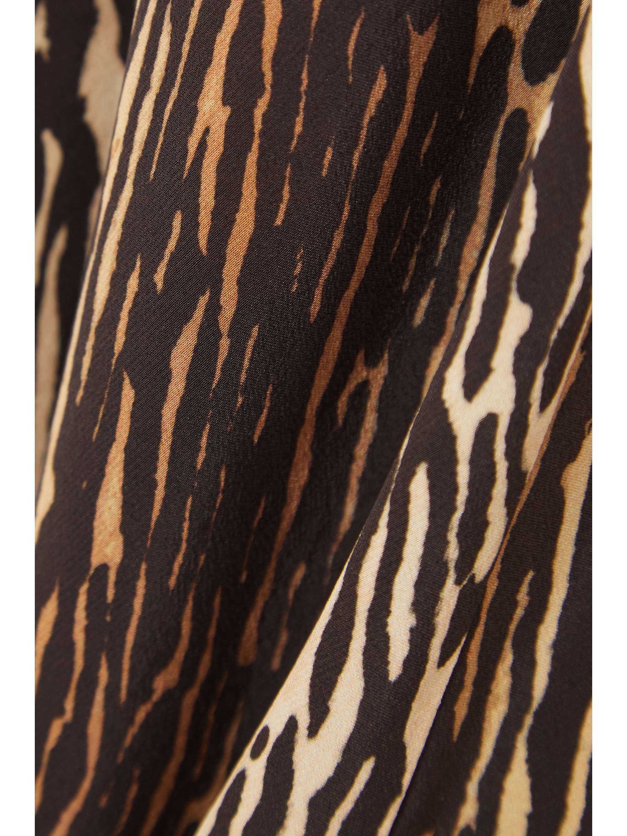 RIXO Angelina open-back chiffon-trimmed leopard-print silk-crepe midi dress