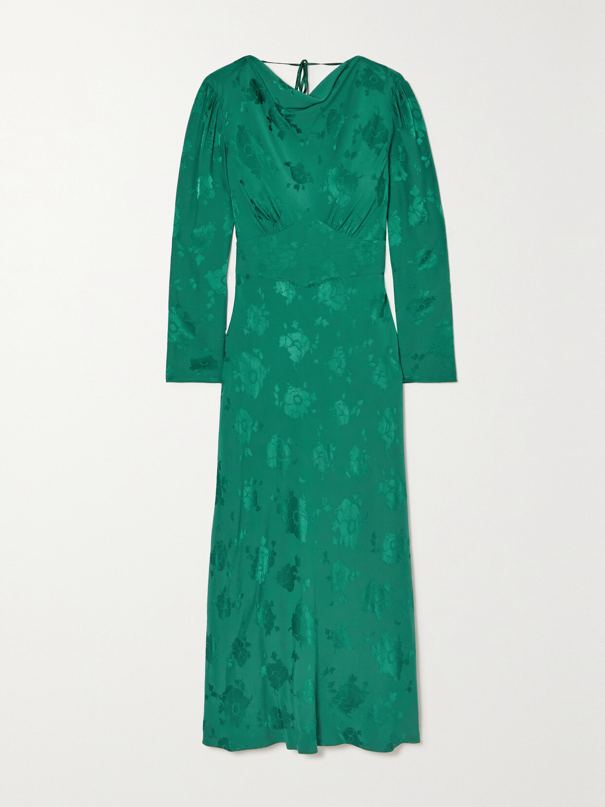 RIXO - Ginger Floral-jacquard Crepe Midi Dress - Green