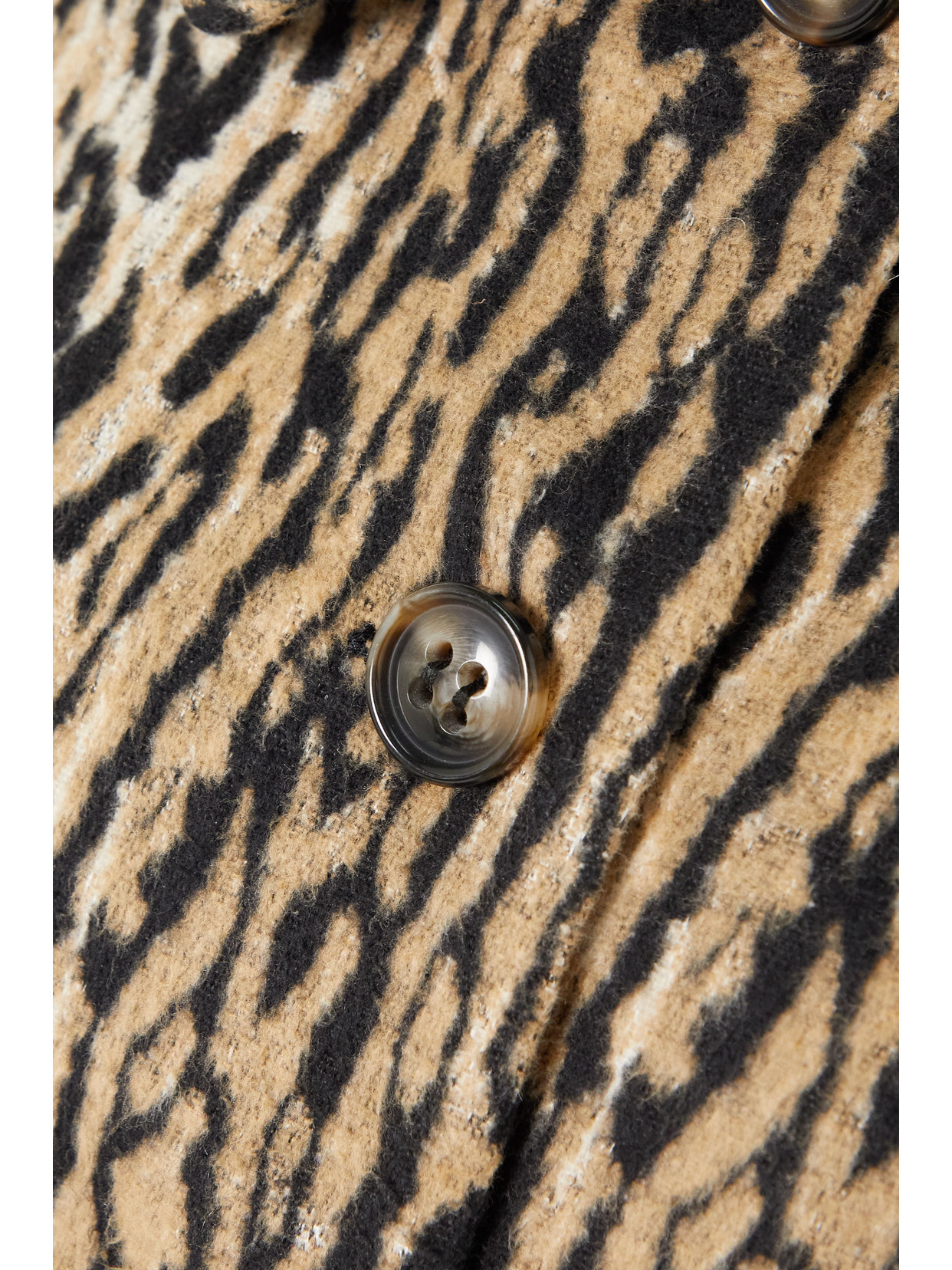 Rixo London Milly Leopard-print Felt Coat In Brown