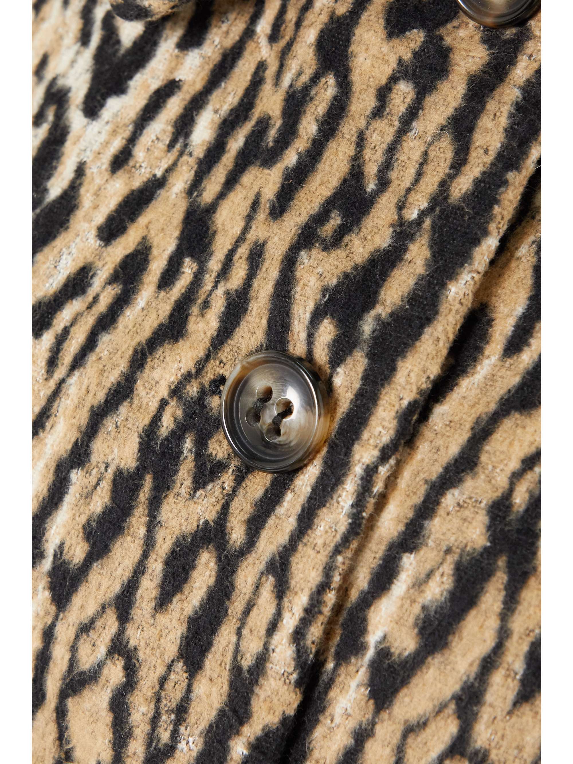 RIXO Milly leopard-print felt coat