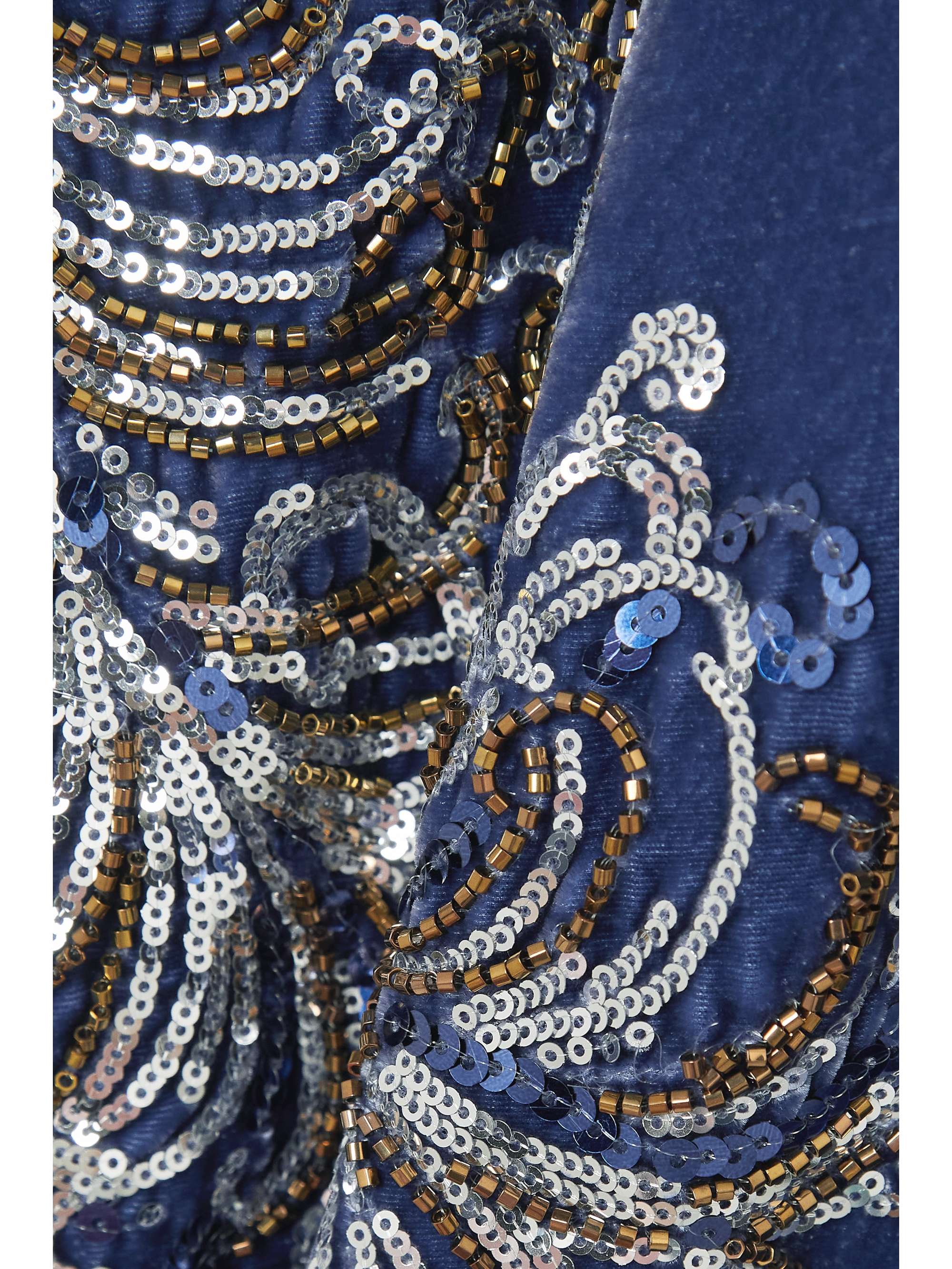 RIXO Gena embellished velvet mini wrap dress