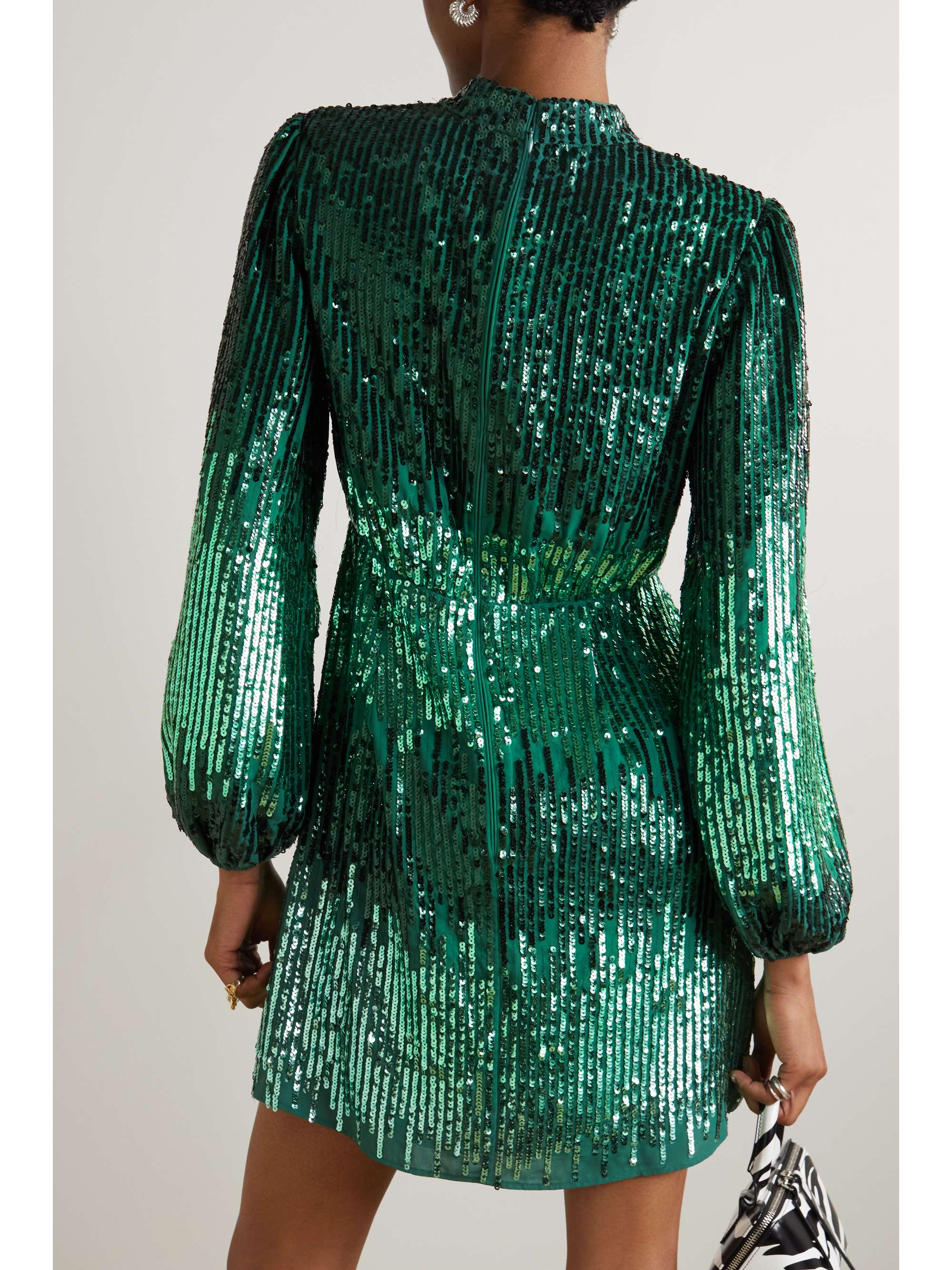 RIXO Samantha sequined crepe mini dress