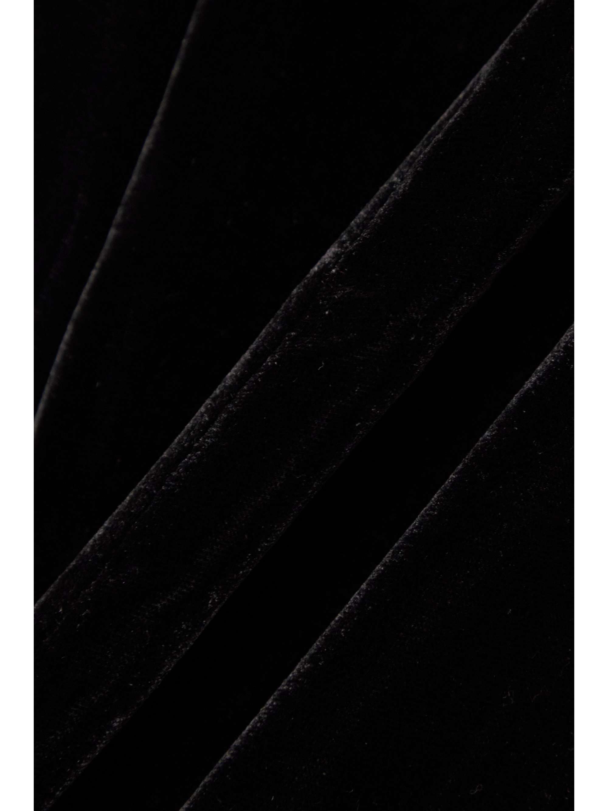 RIXO Lena feather-trimmed velvet mini dress