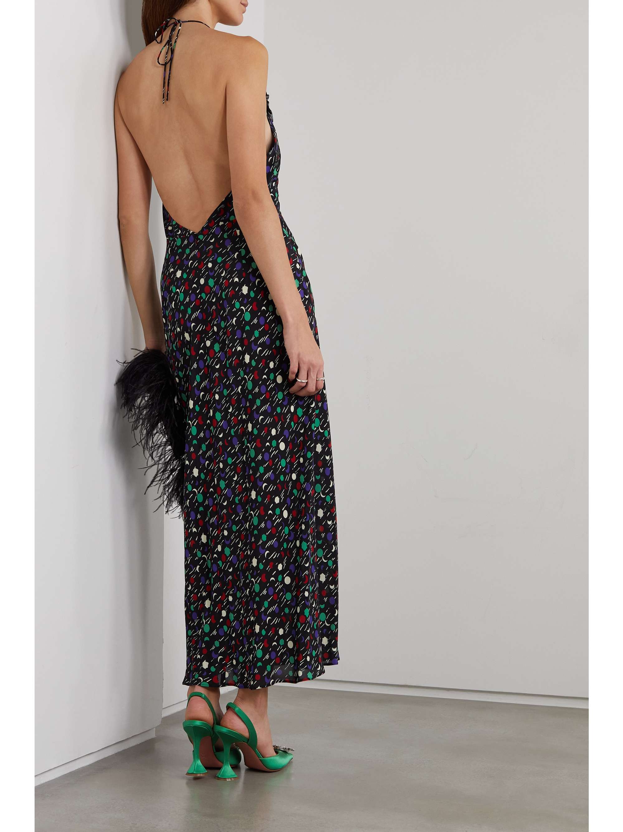 RIXO Sabrina open-back printed cotton and linen-blend maxi dress