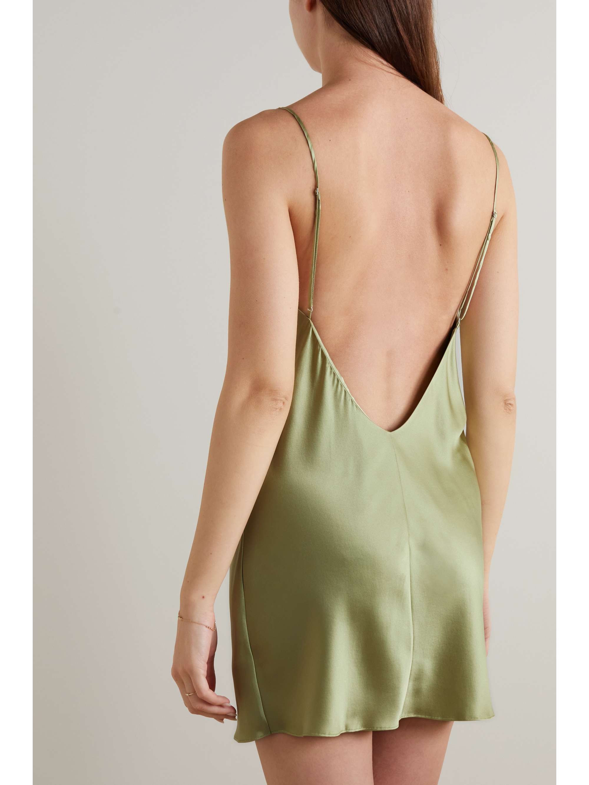 OLIVIA VON HALLE Xena silk-satin chemise