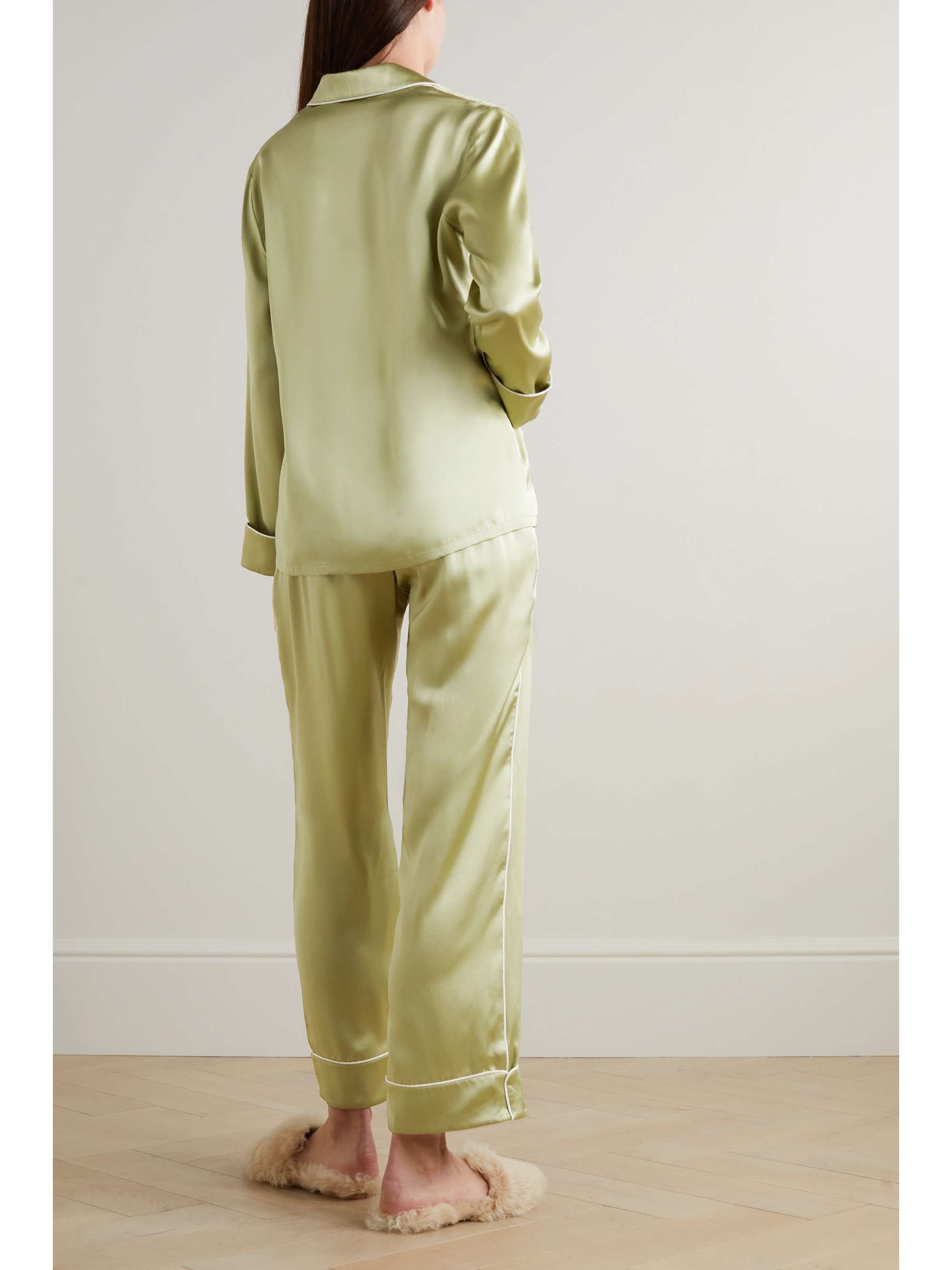 OLIVIA VON HALLE Coco silk-satin pajama set