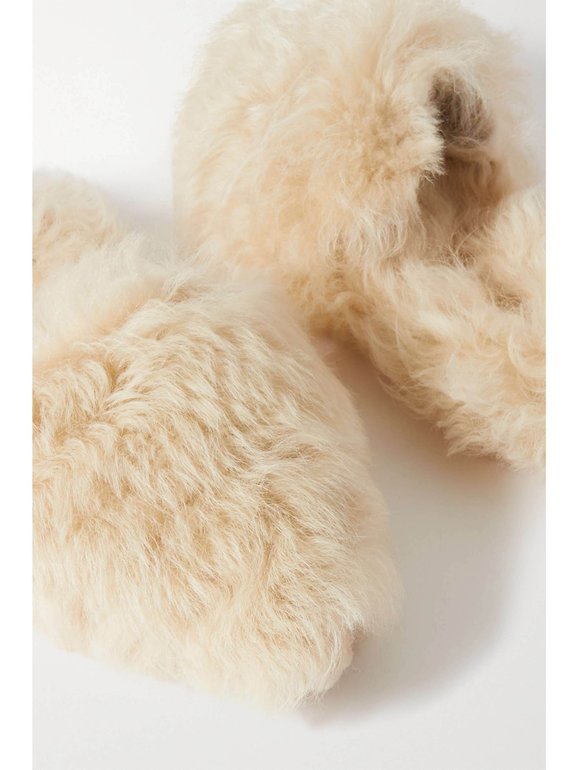 OLIVIA VON HALLE Contessa merino wool slippers