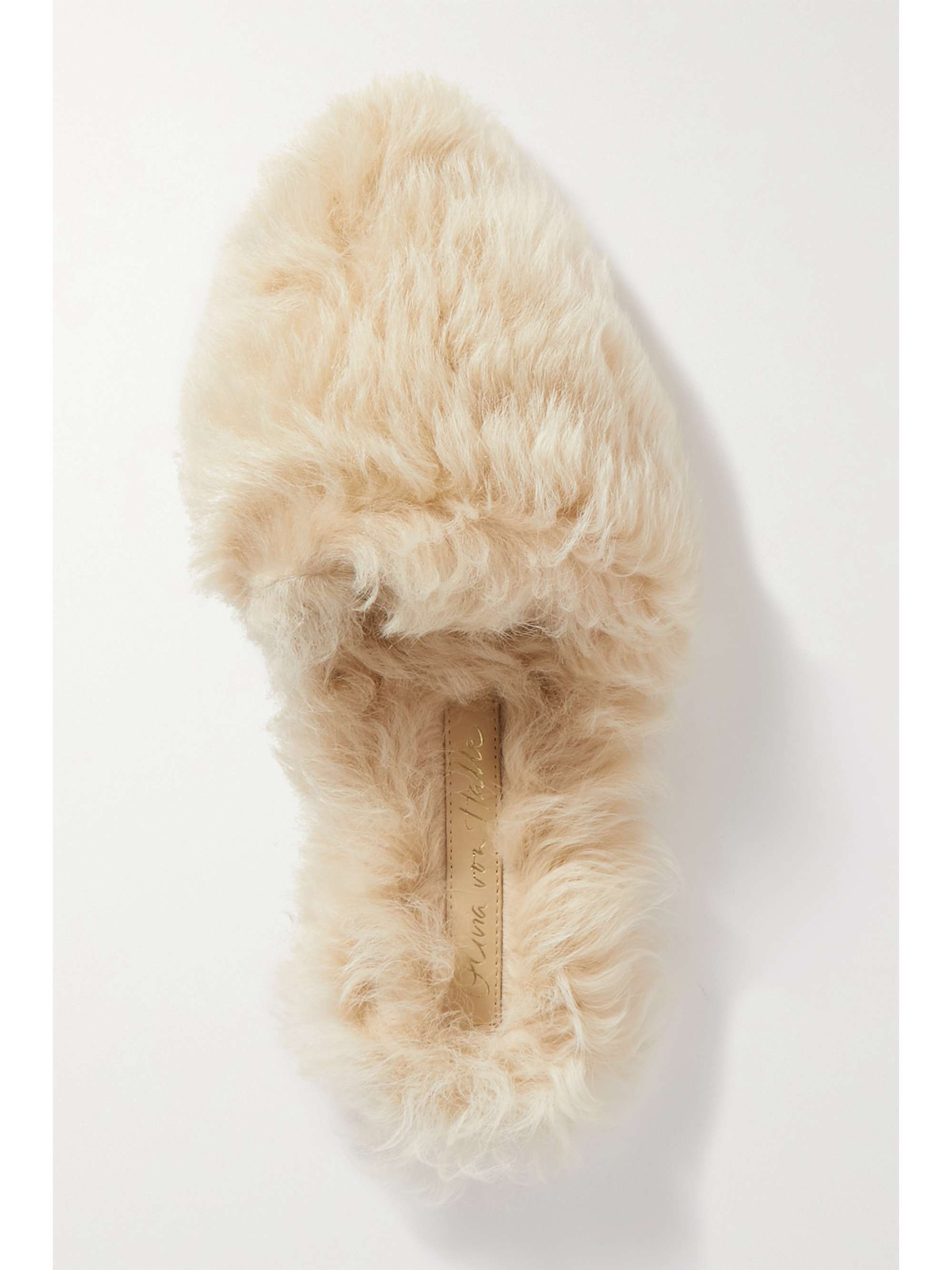 OLIVIA VON HALLE Contessa merino wool slippers
