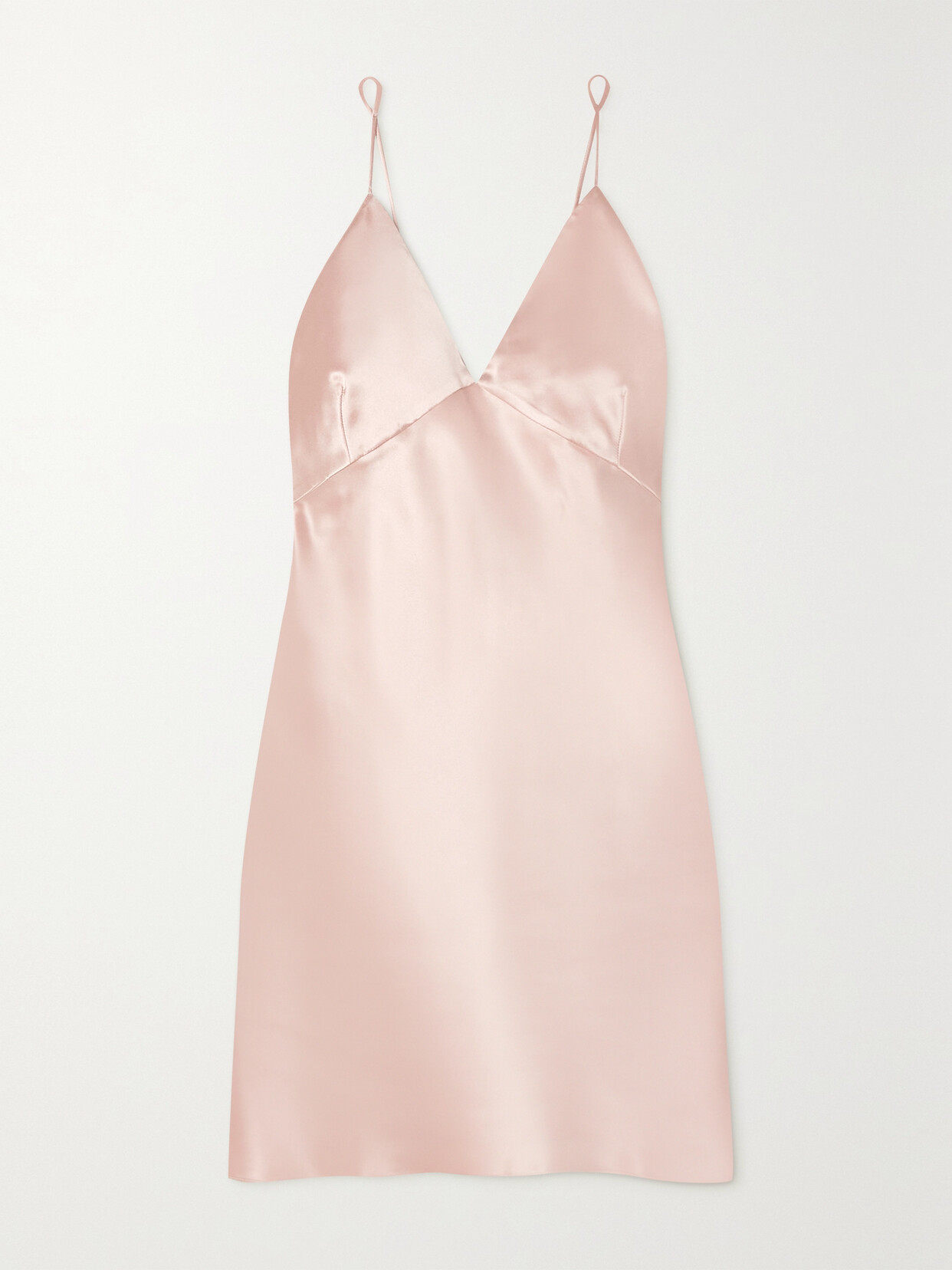 Olivia von Halle Xena Silk-satin Chemise - Pink