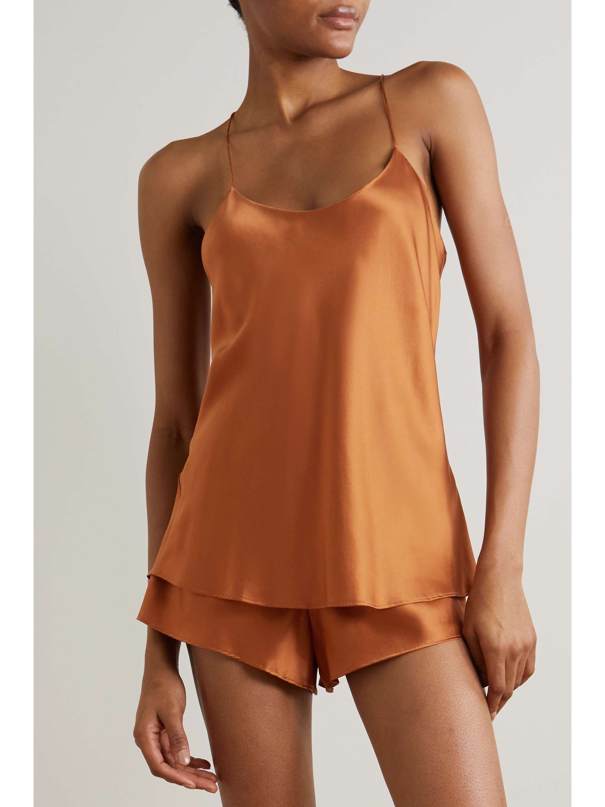 OLIVIA VON HALLE Bella silk-satin pajama set