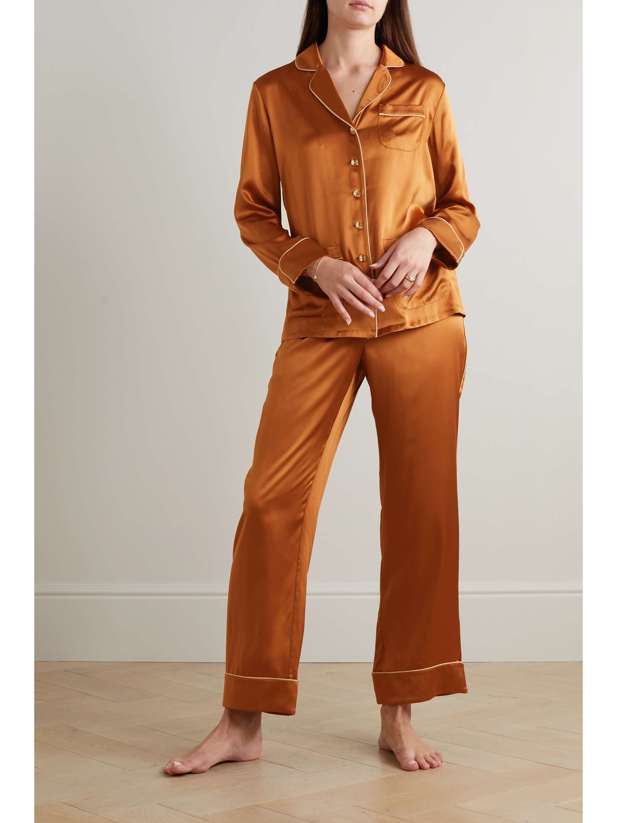 AW Womens Satin Pajamas Set, Pajamas