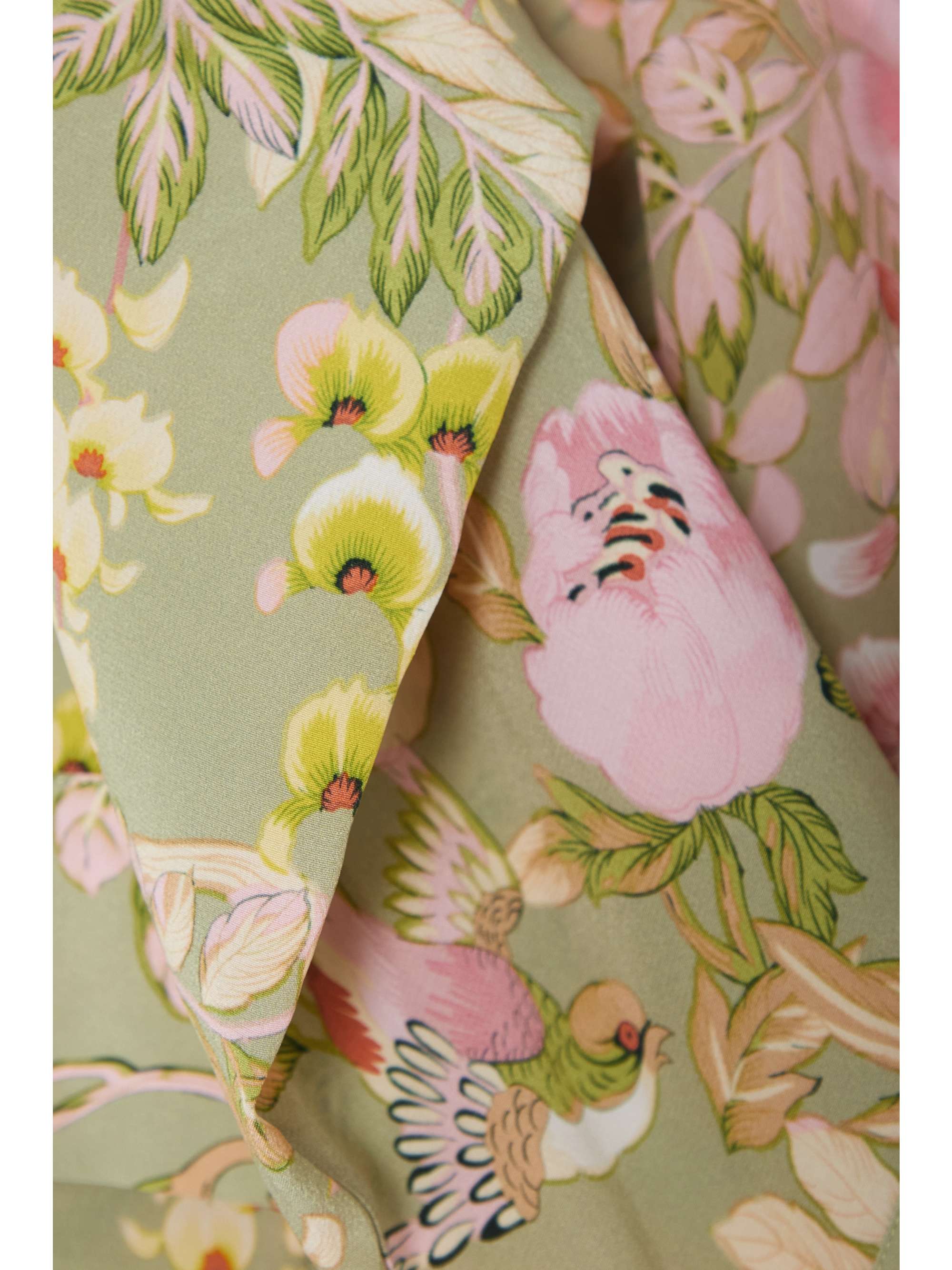 OLIVIA VON HALLE Mimi floral-print silk crepe de chine robe