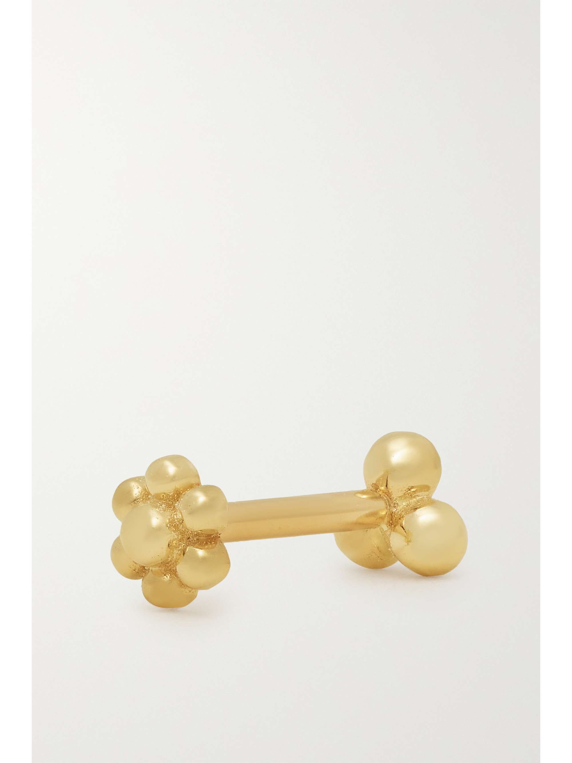 MARIA TASH 3.5mm Ball Trinity Threaded Stud 14-karat gold single earring