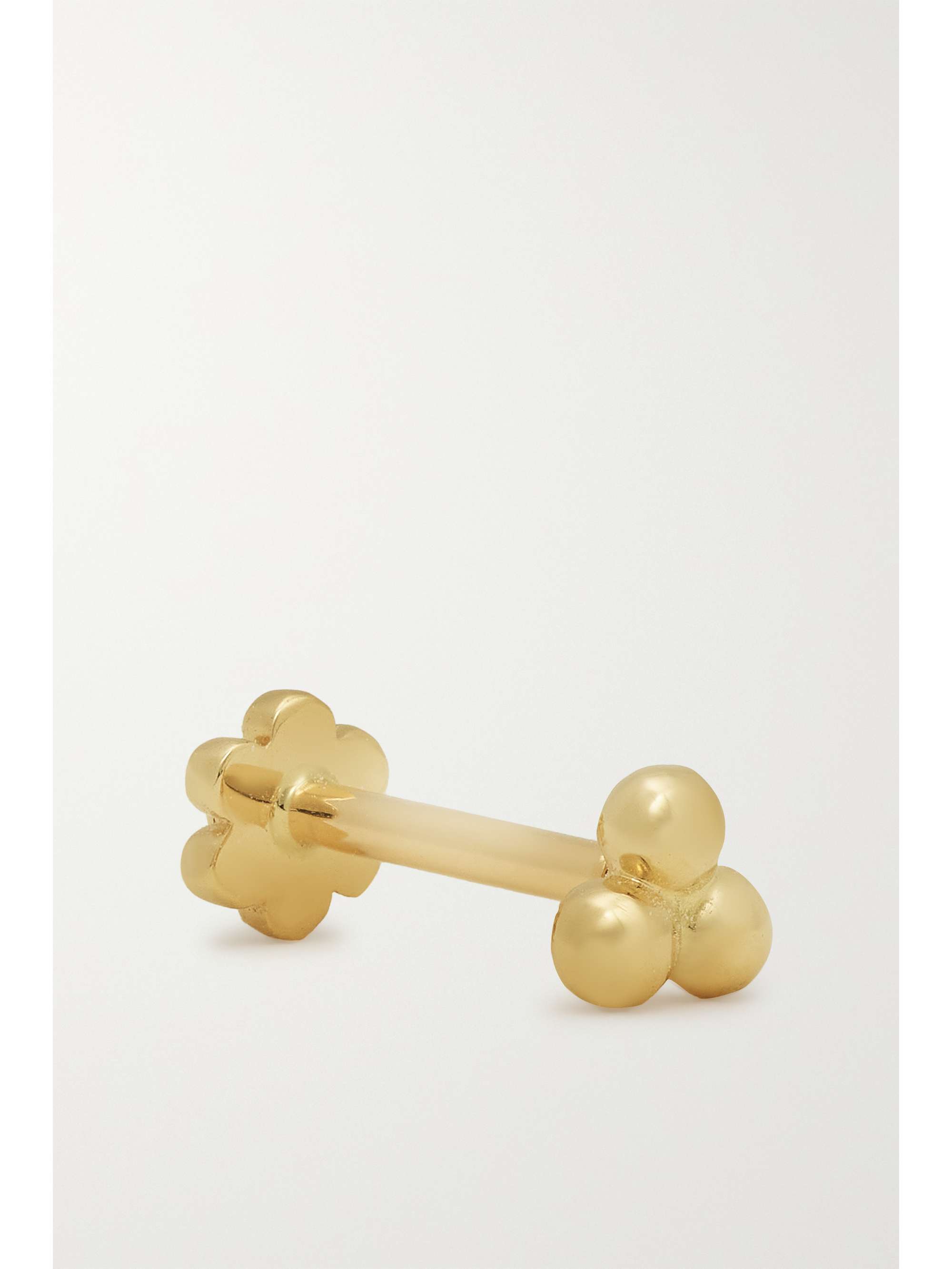 MARIA TASH 3.5mm Ball Trinity Threaded Stud 14-karat gold single earring