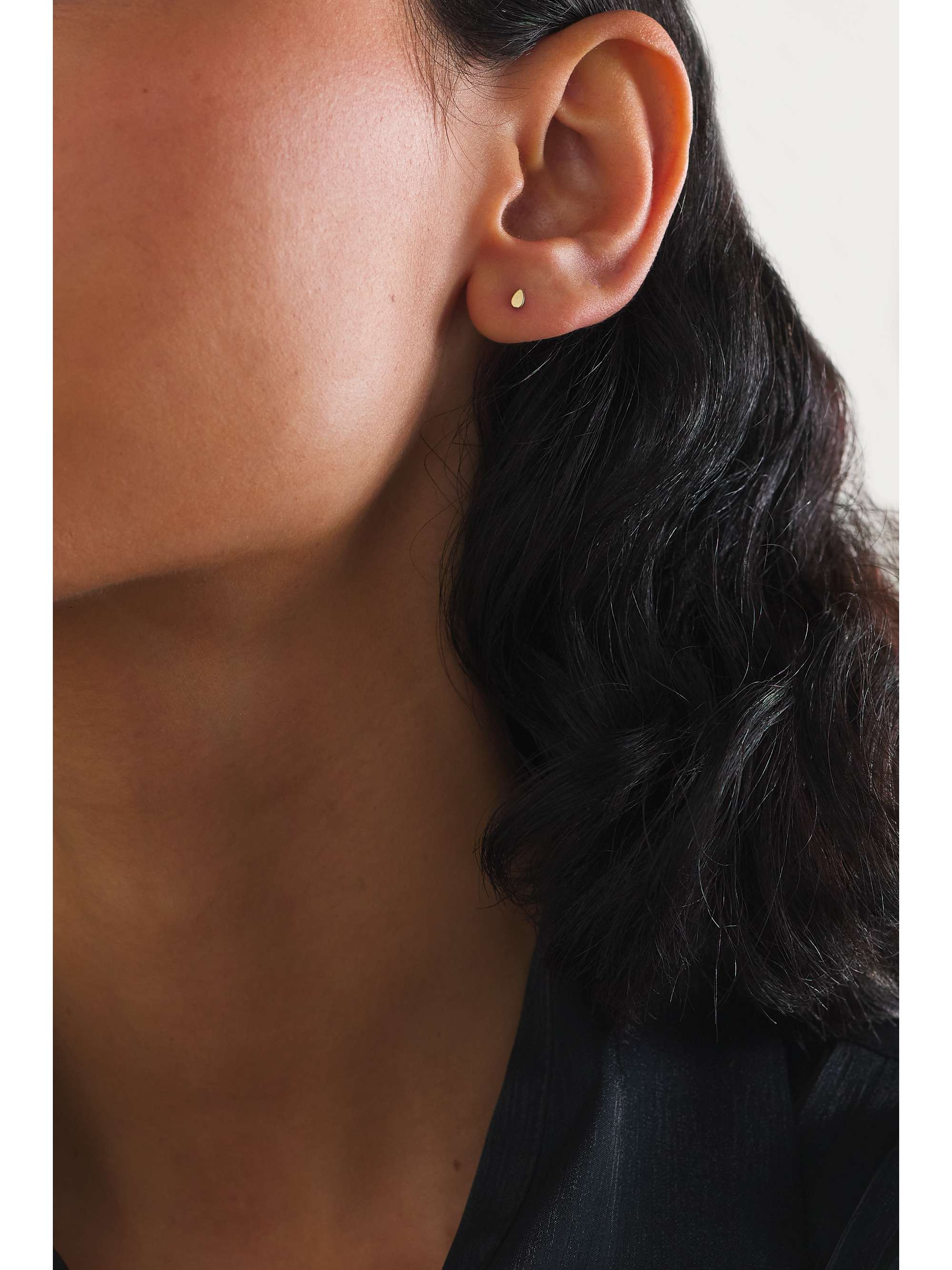 MARIA TASH Orecchino singolo in oro rosa 14 carati Pear Threaded