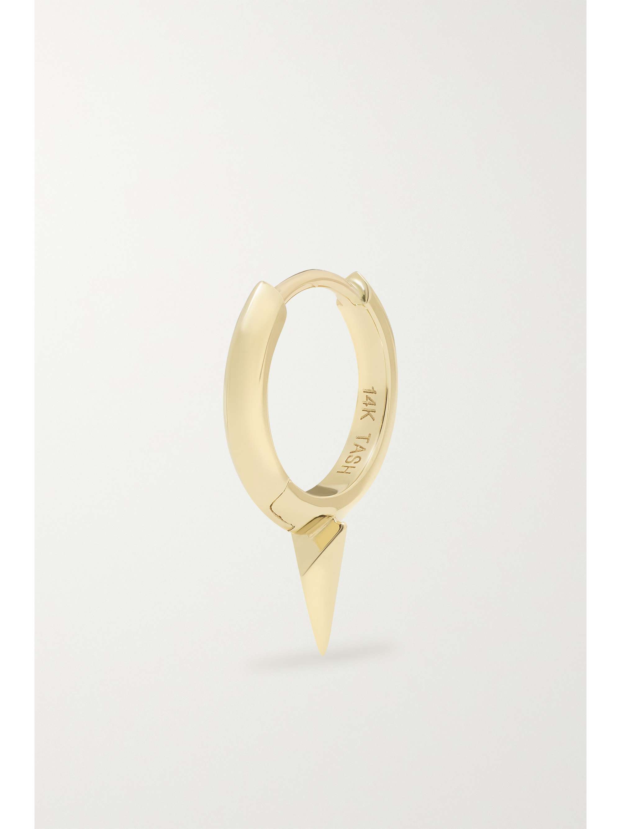MARIA TASH 8mm Faceted Short Spike 14-karat rose gold single hoop earring