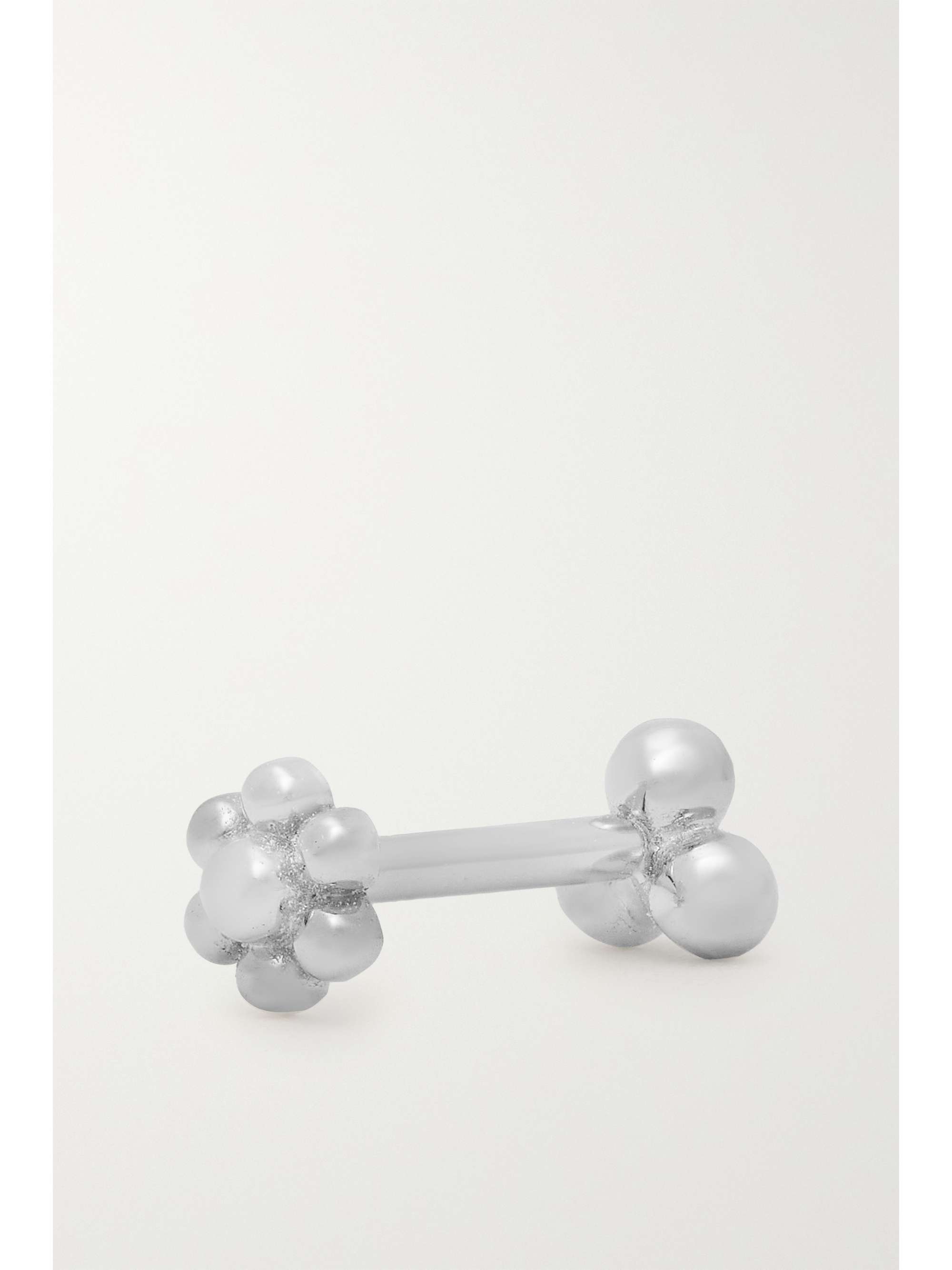 MARIA TASH 3.5mm Ball Trinity Threaded Stud 14-karat gold single earring