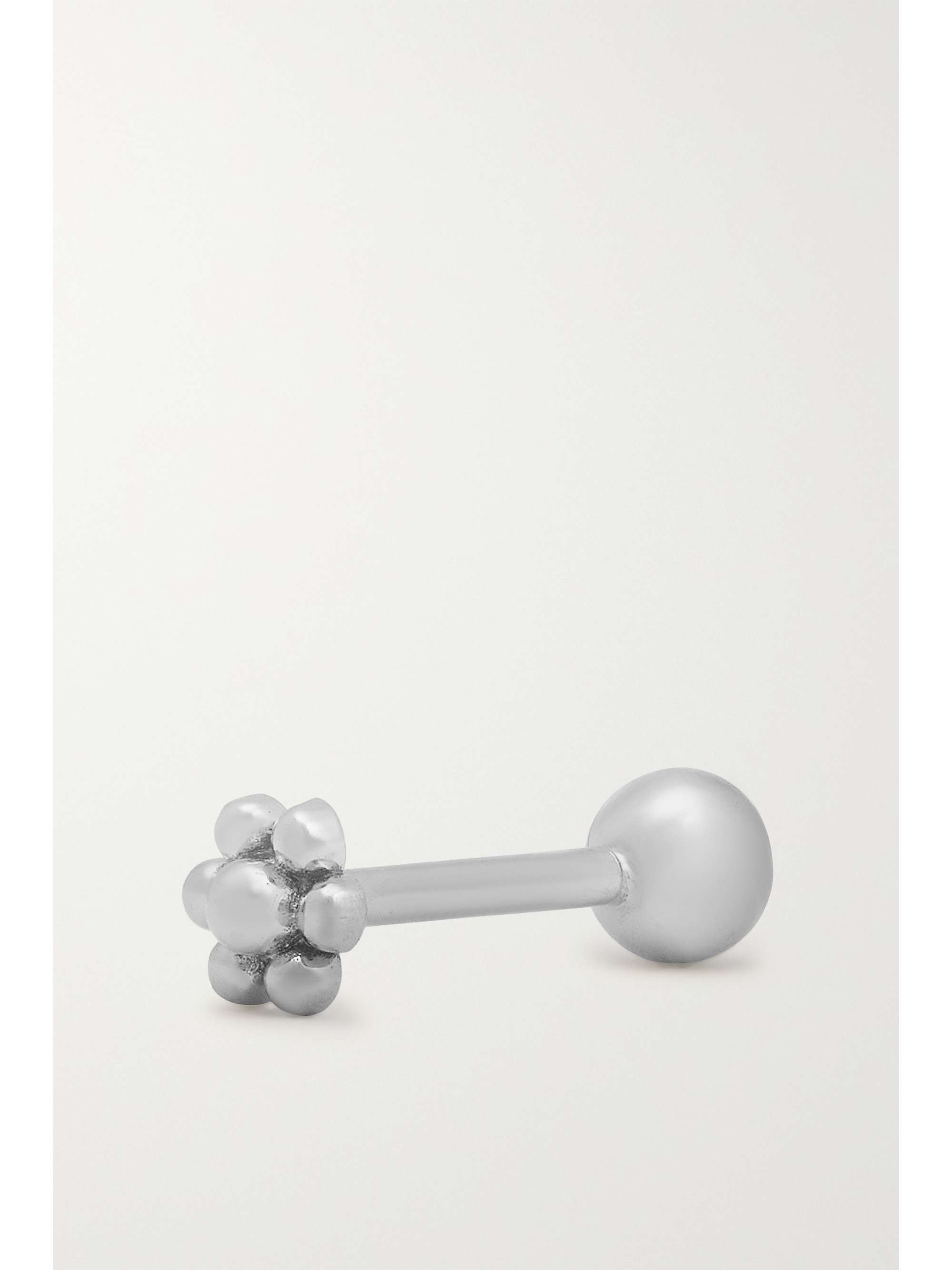 MARIA TASH 3mm Ball Threaded Stud 14karat white gold single earring