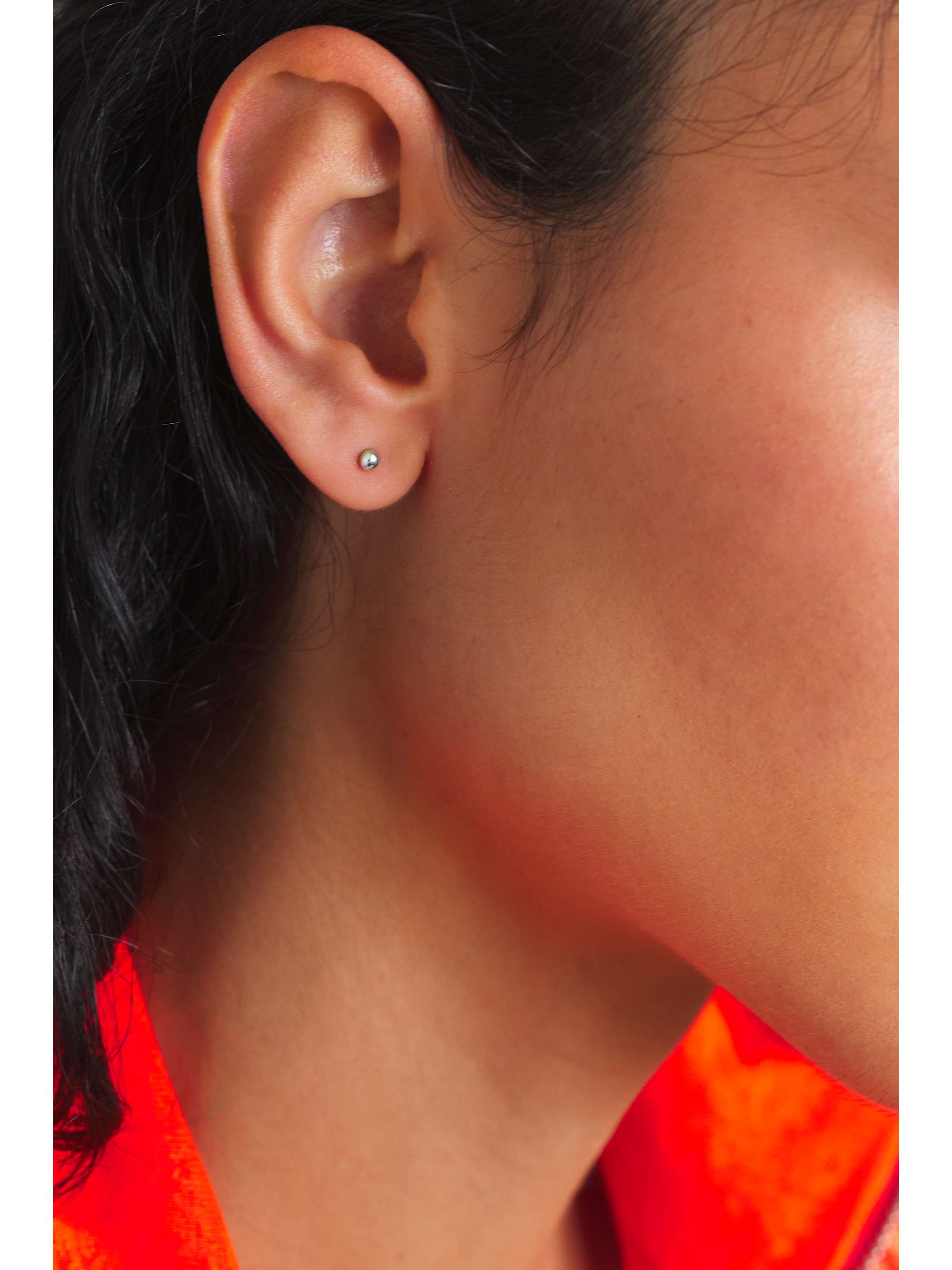 MARIA TASH 3mm Ball Threaded Stud 14-karat gold single earring