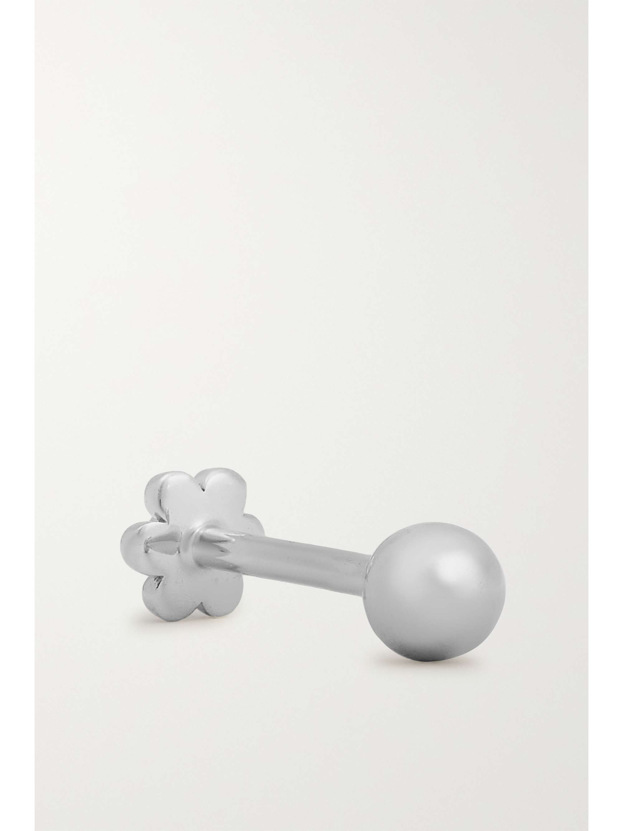 MARIA TASH 3mm Ball Threaded Stud 14karat white gold single earring
