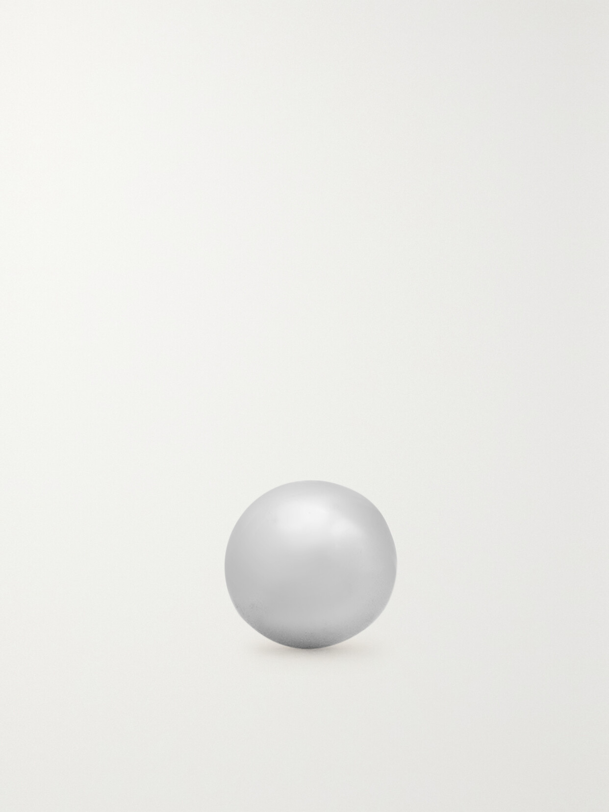 Maria Tash 3mm Ball Threaded Stud 14-karat White Gold Single Earring